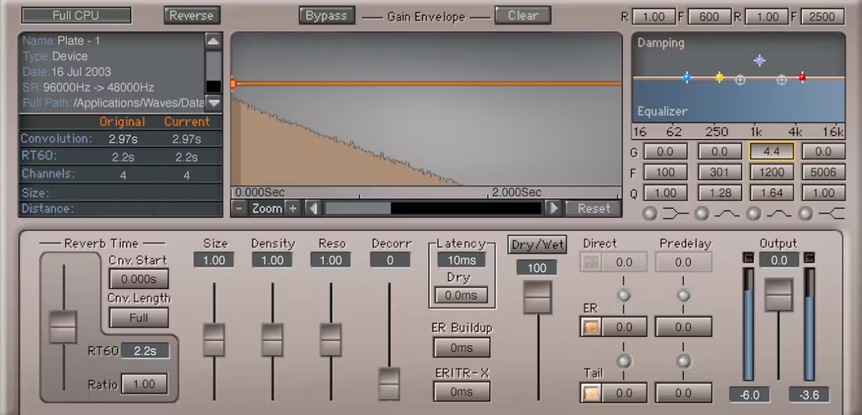 Levně WAVES IR1 Convolution Reverb