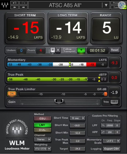 Levně WAVES WLM Plus Loudness Meter