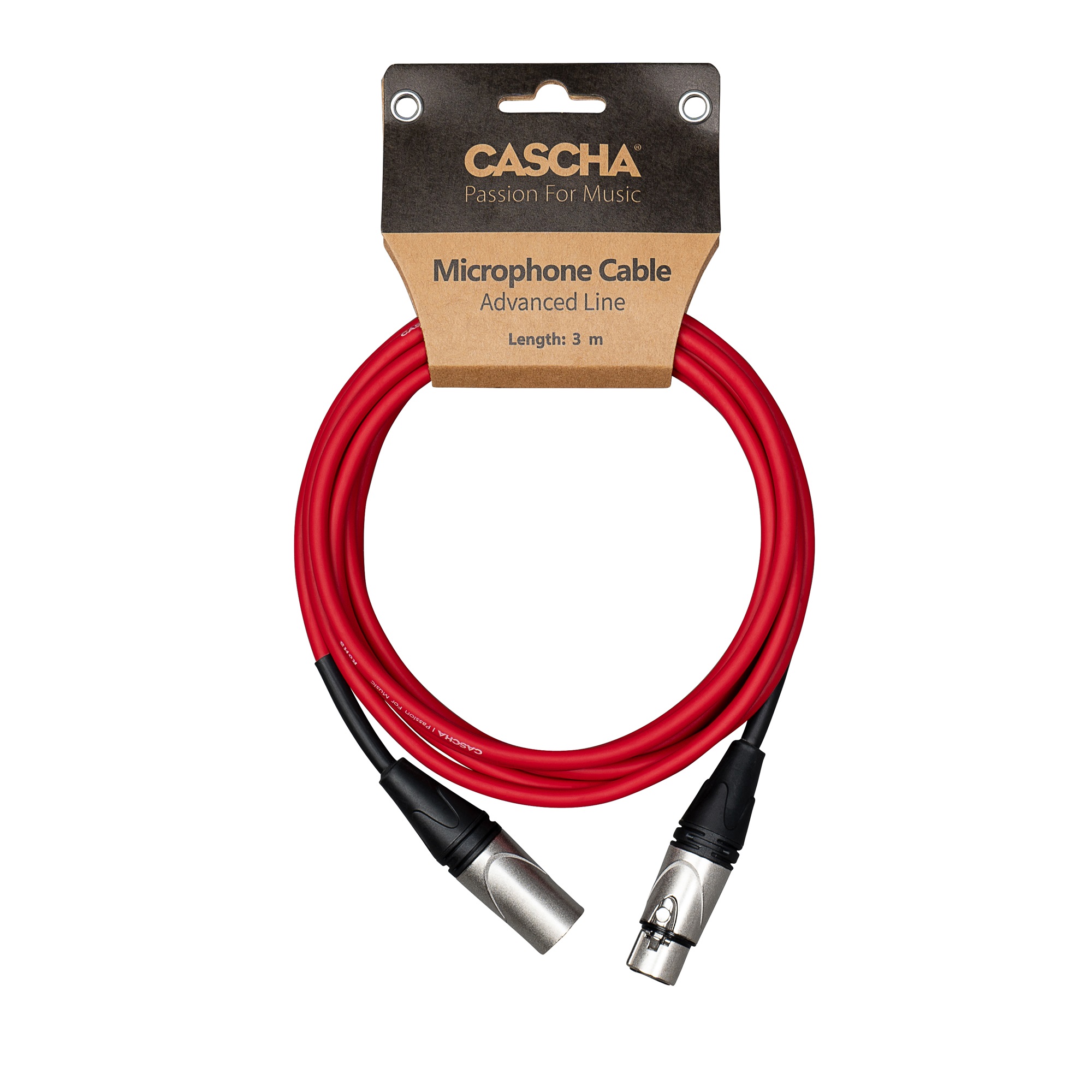 Cascha Advanced Line Mic Cable Red 3m (obrázek 8)