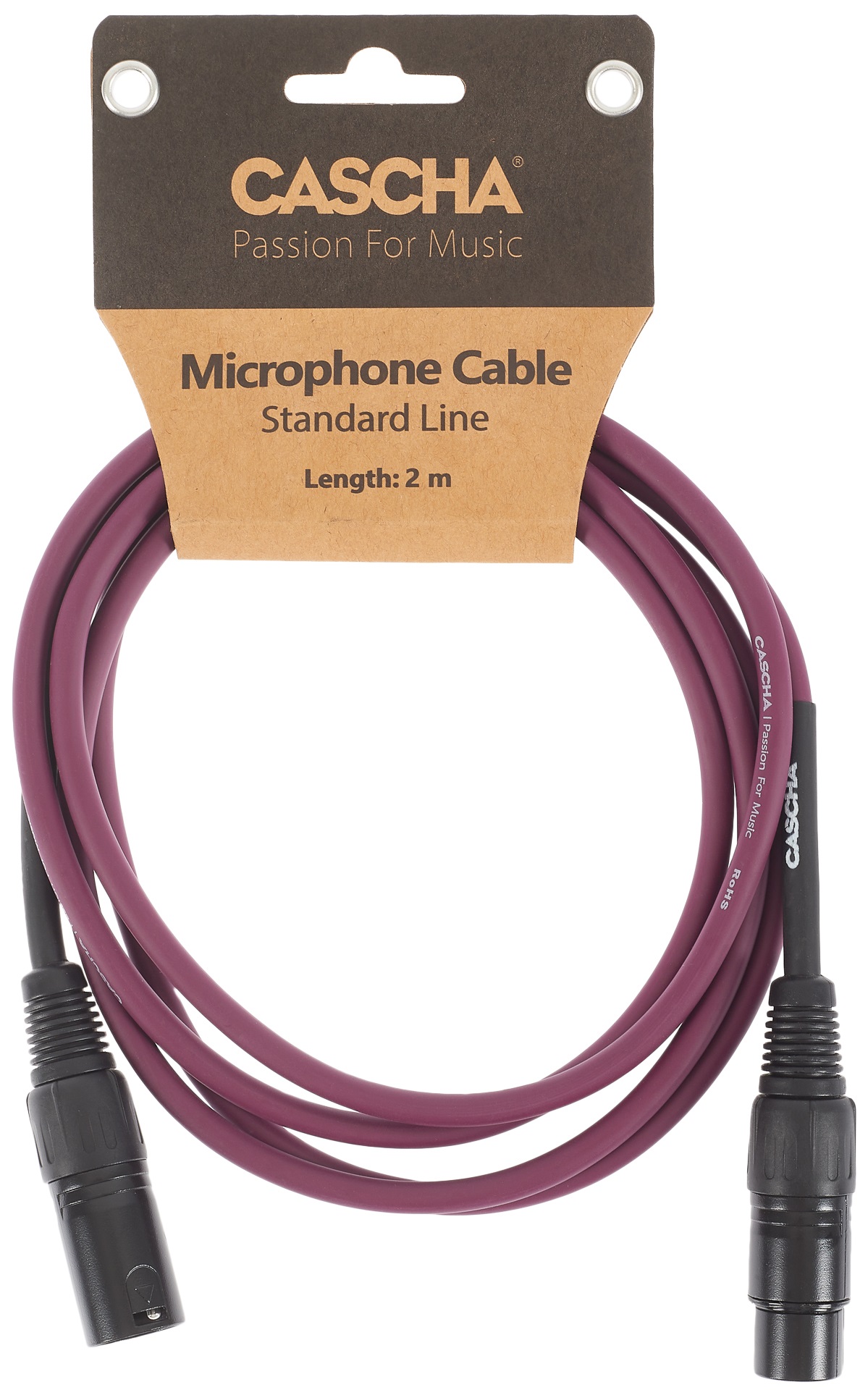 Levně Cascha Standard Line Mic Cable Purple 2m