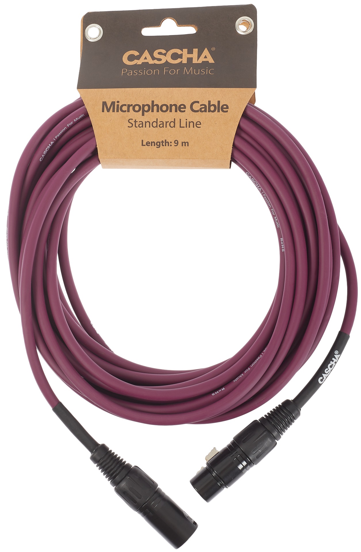 Levně Cascha Standard Line Mic Cable Purple 9m