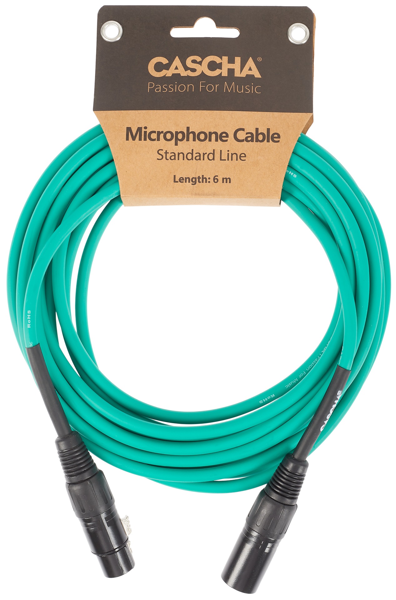 Levně Cascha Standard Line Mic Cable Green 6m