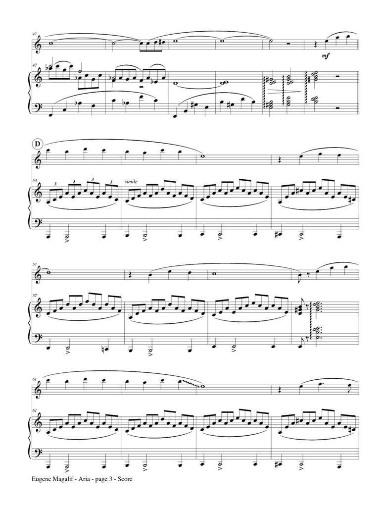 MS Eugene Magalif - Aria For Flute And Piano (obrázek 3)