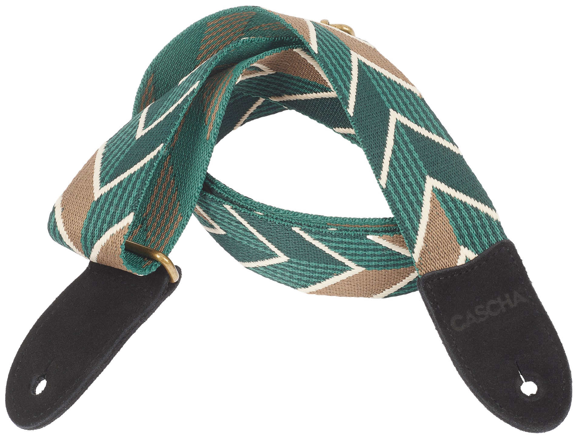 Cascha CUS-JW2 Ukulele Strap Jacquard - Ethnic Green (obrázek 3)