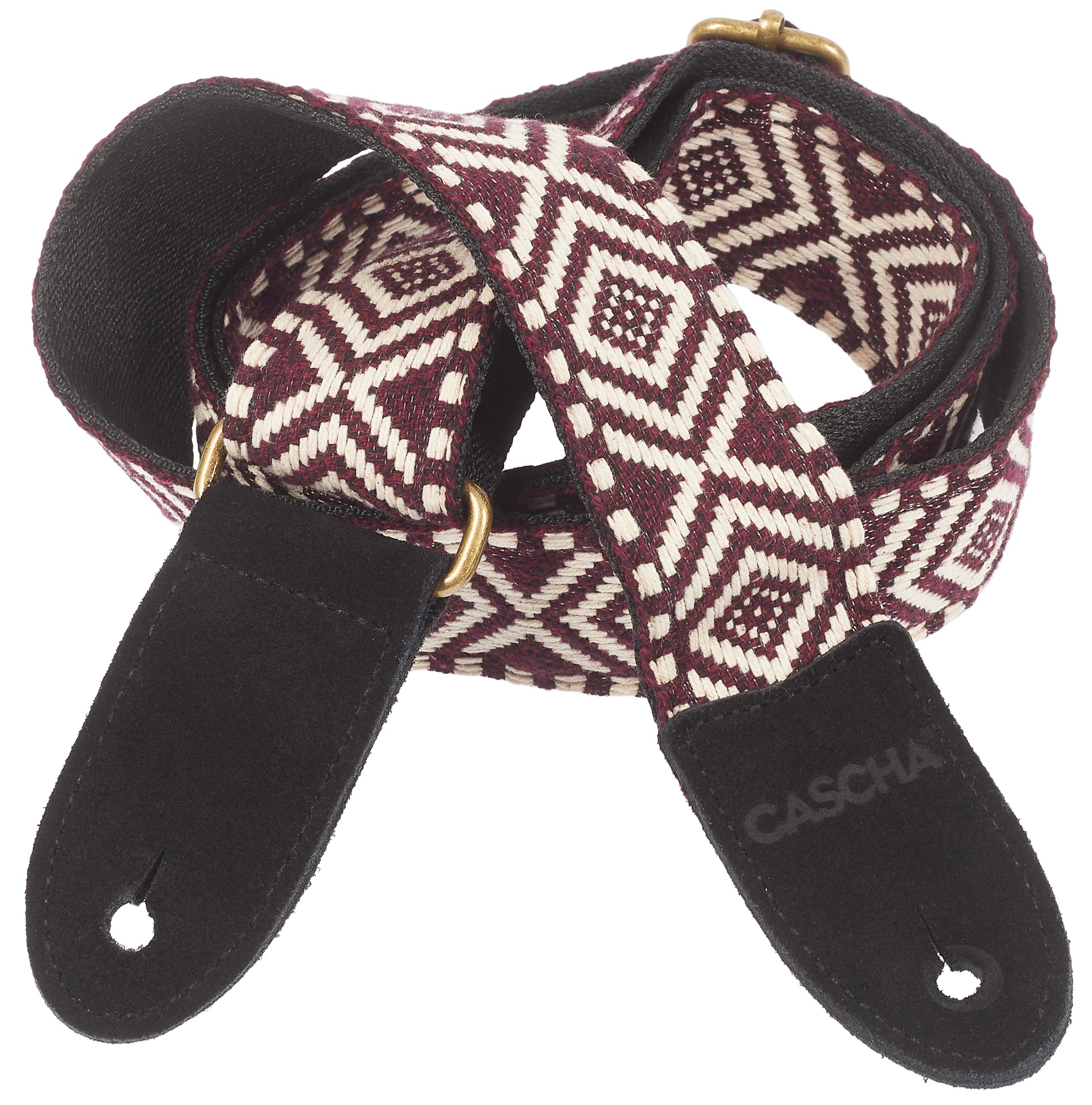 Cascha CUS-JW6 Ukulele Strap Jacquard - Ethnic Brown & White (obrázek 3)
