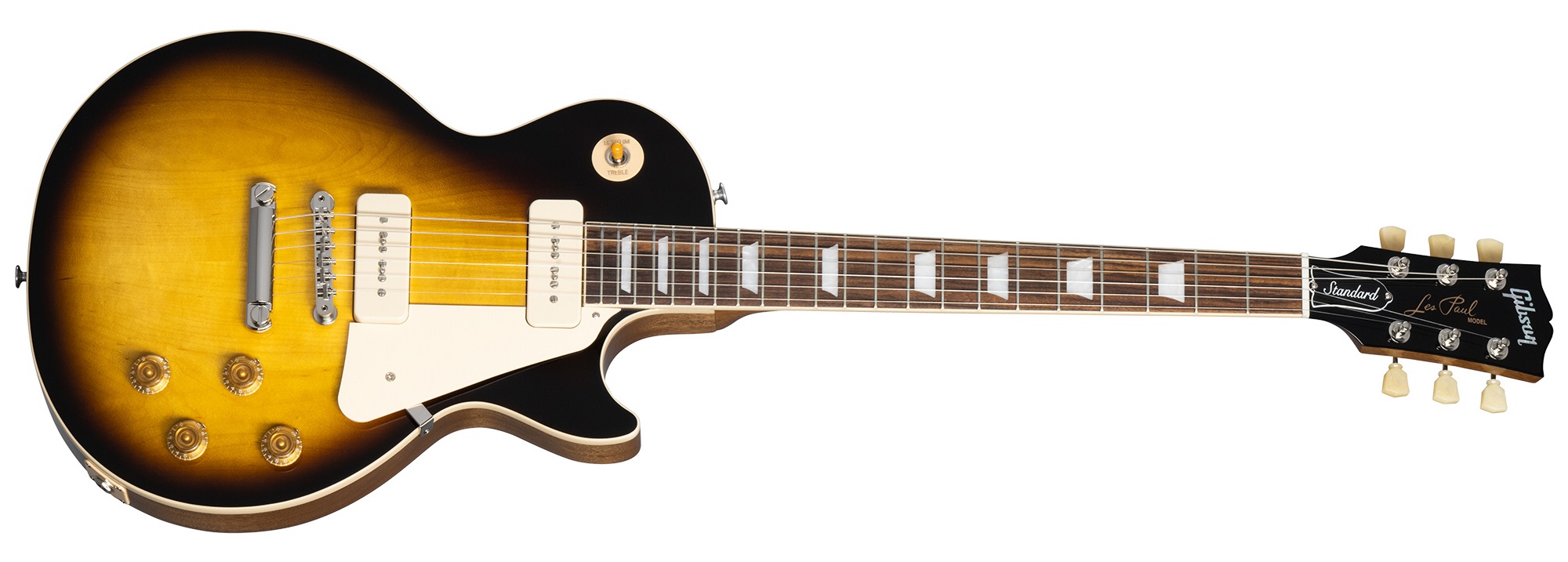 Levně Gibson Les Paul Standard 50s P-90 Plain Top Tobacco Burst