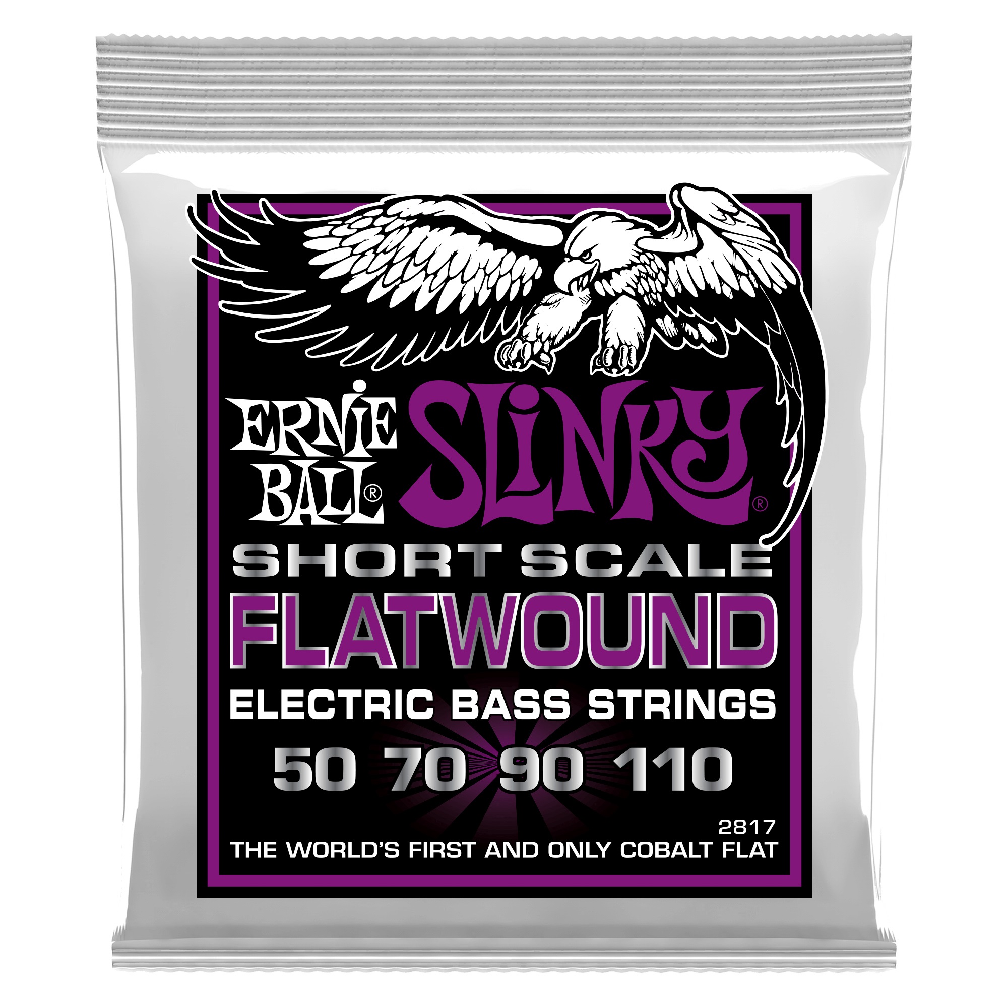 Levně Ernie Ball 2817 Power Slinky Flatwound Short Scale 50-110