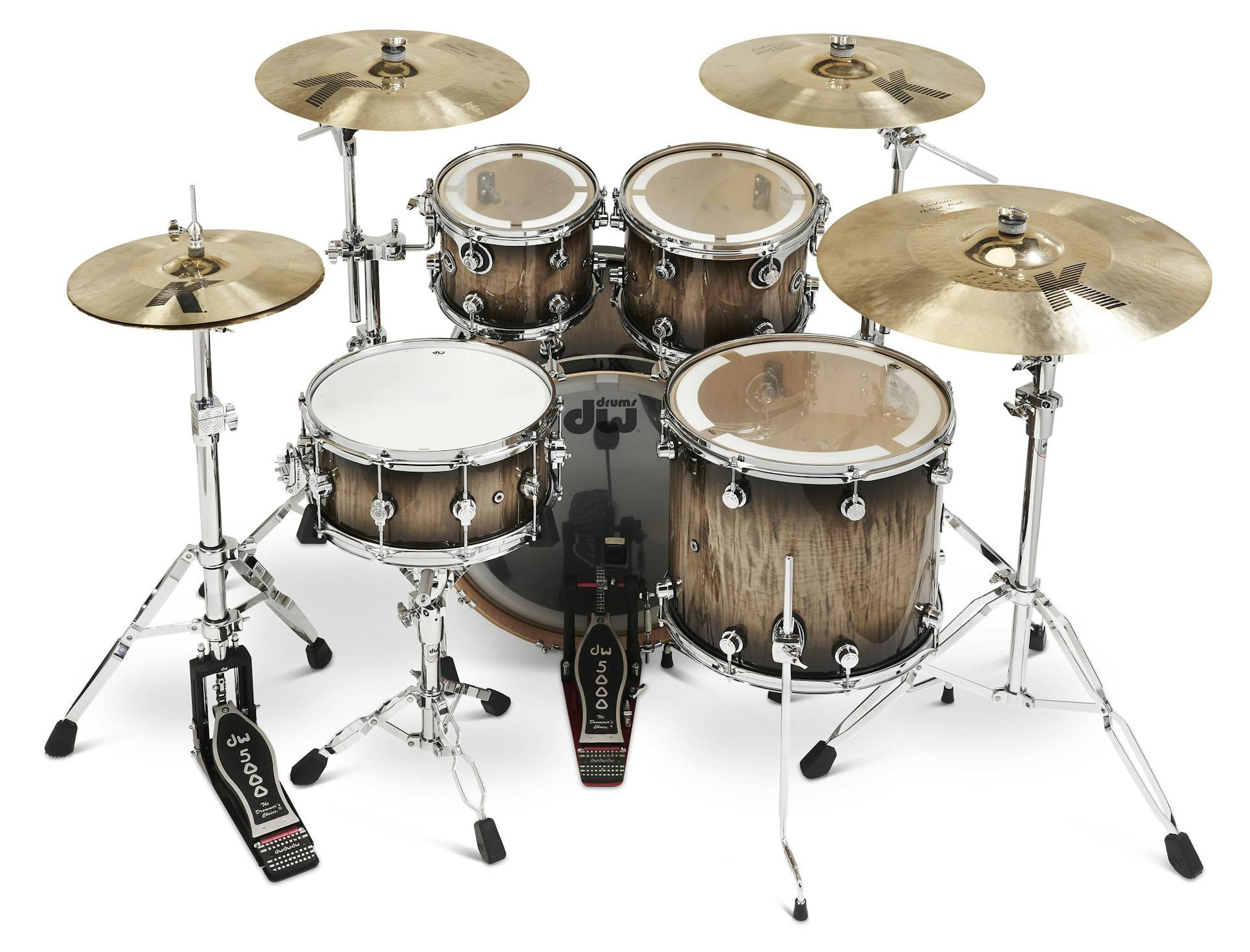 DWe 5-Piece Candy Black Burst Over Curly Maple Exotic Kit (obrázek 3)