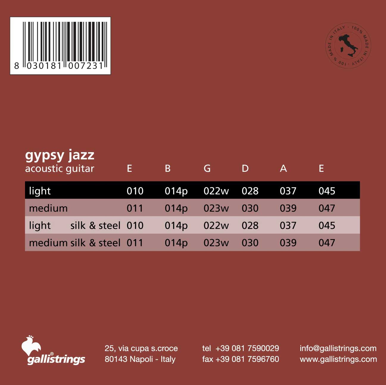 Galli GSB10 Gypsy Guitar Light (obrázek 3)