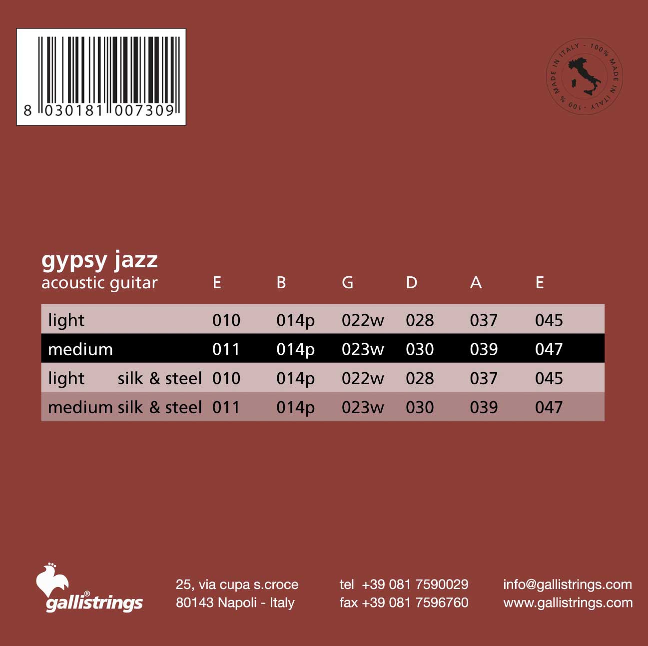 Galli GSB11 Gypsy Guitar Medium (obrázek 3)