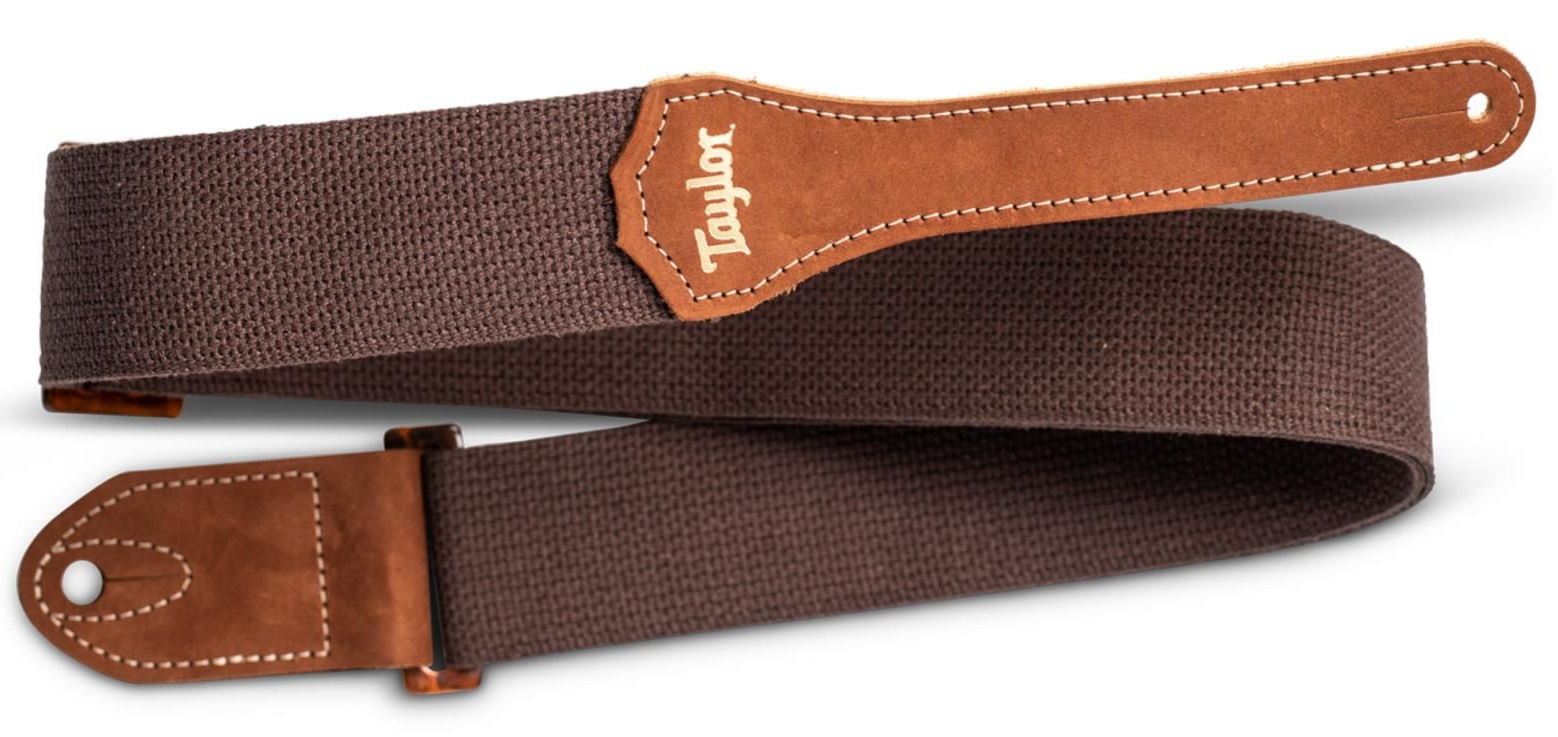 Levně Taylor GS Mini Cotton Strap Amber Buckle Chocolate Brown