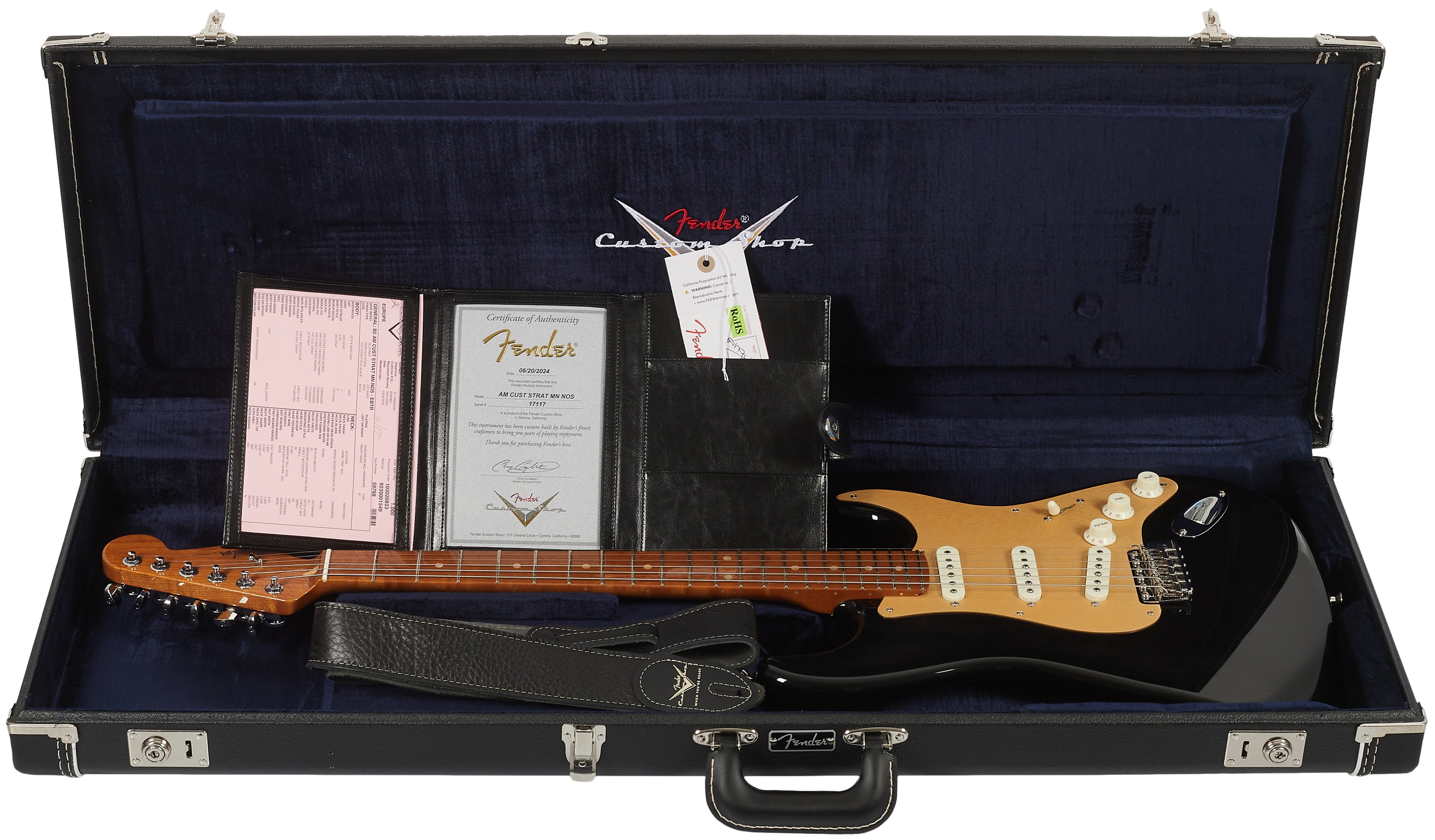 Fender Custom Shop American Custom Strat NOS Maple Neck Ebony Trans (p (obrázek 6)