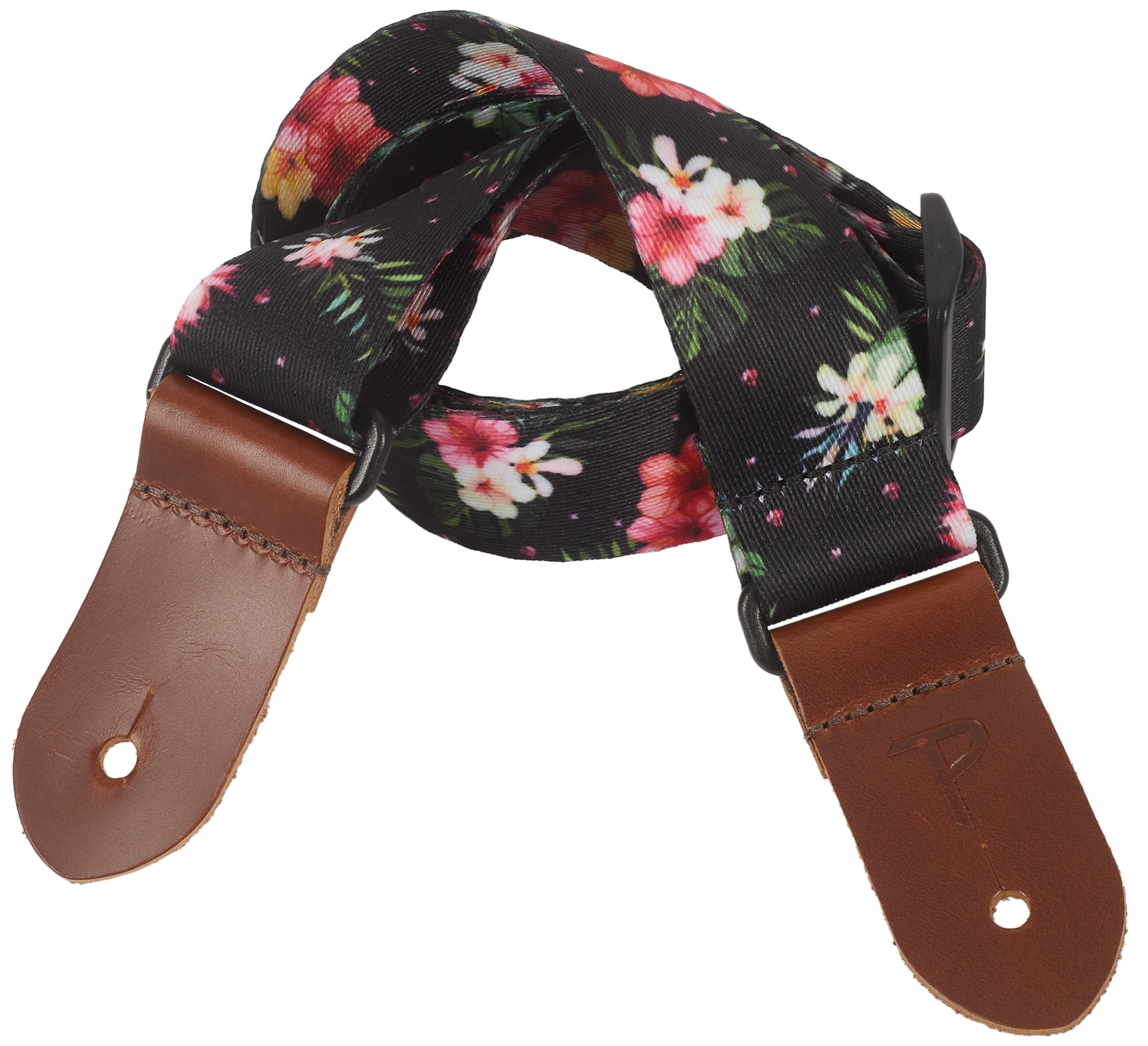 Perri's Leathers 7672 Ukulele Strap Black Flowers (obrázek 3)