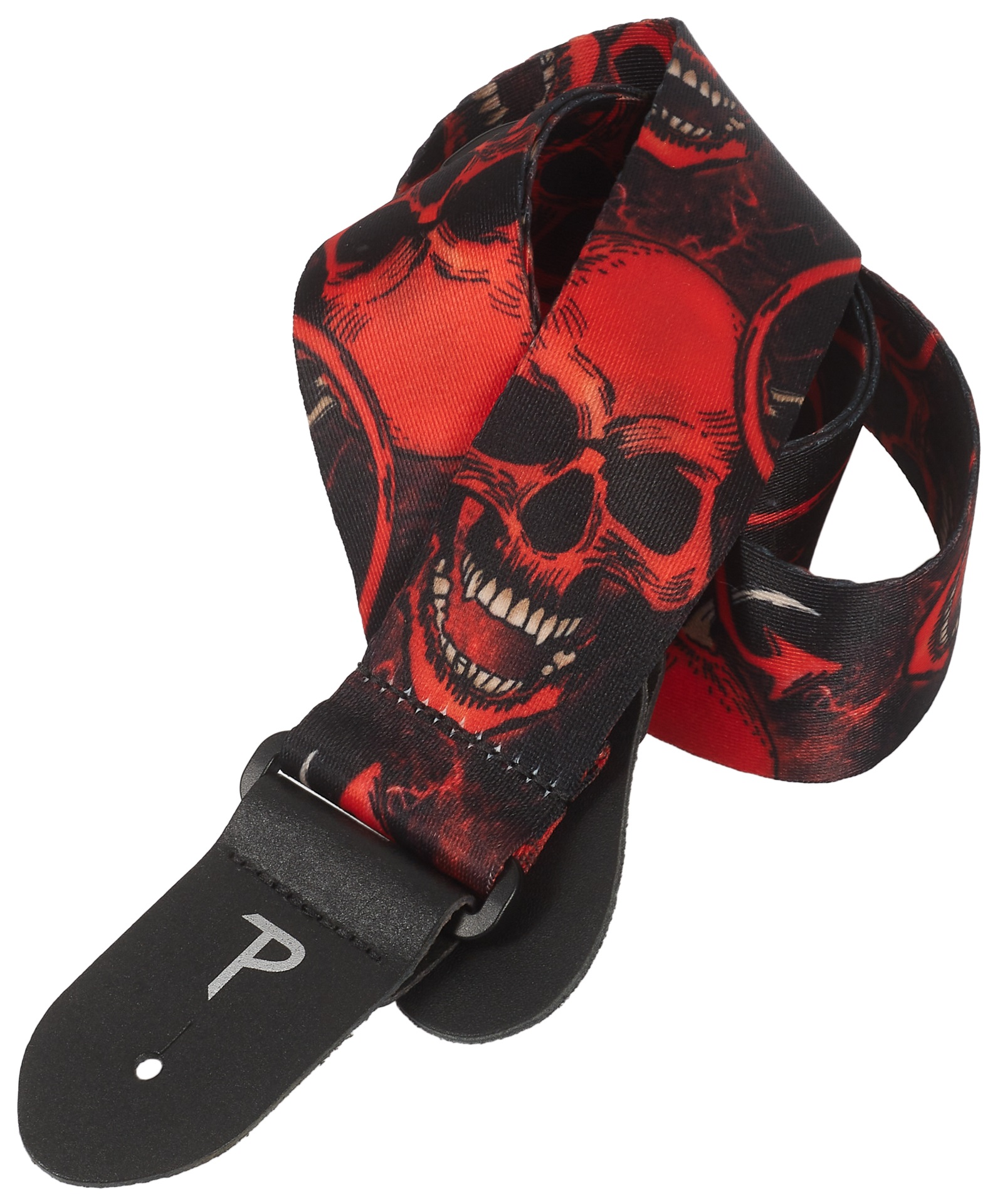 Perri's Leathers 7669 Polyester Red Skulls (obrázek 3)