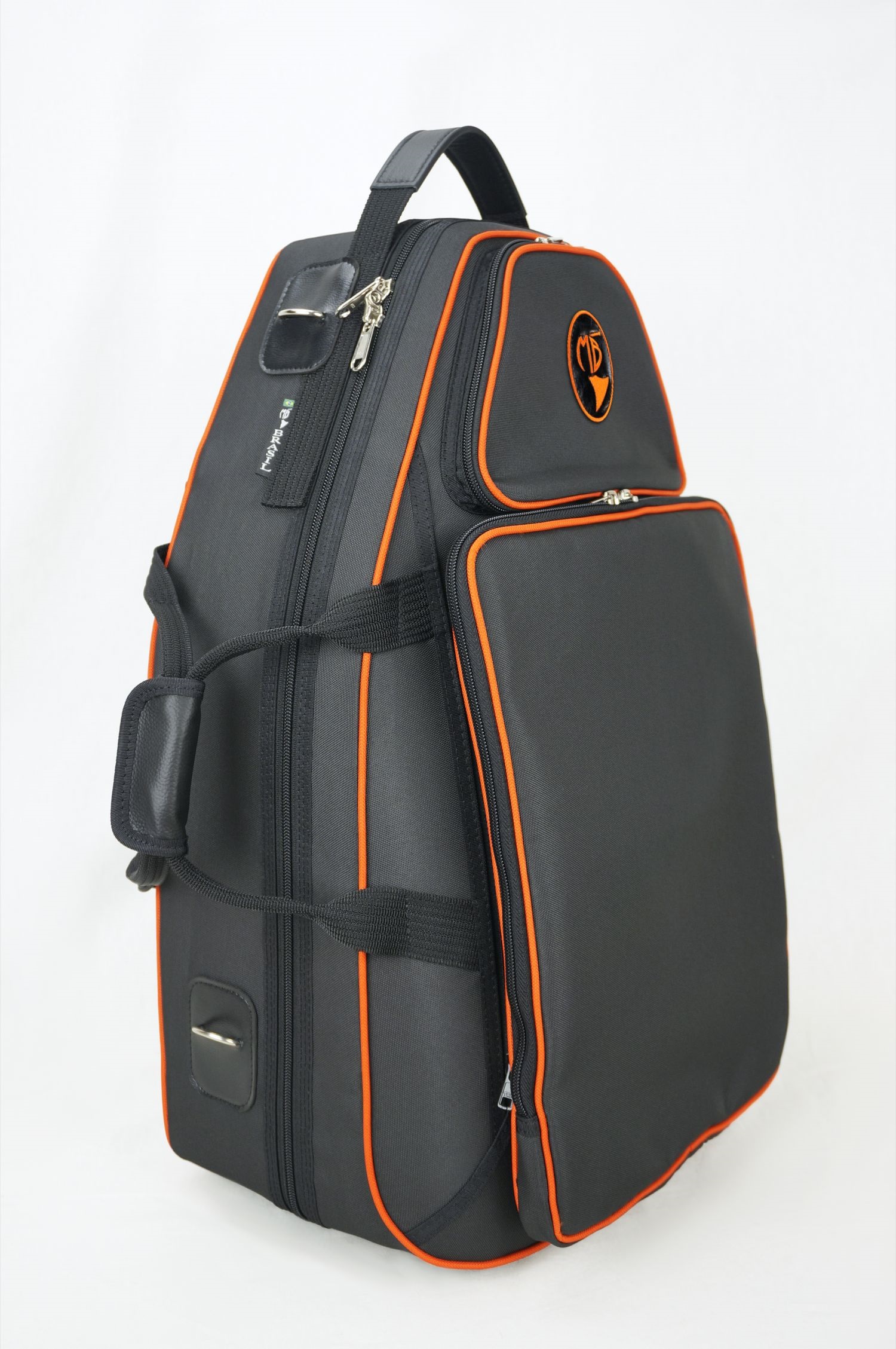 Marcus Bonna MB-5St XL, Black Nylon and Rim Orange with Sheet Music Ba