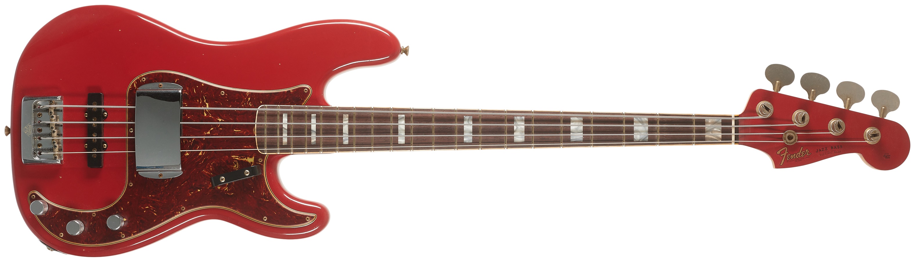 Levně Fender Custom Shop Precision Bass Special JRN Relic Aged Dakota Red
