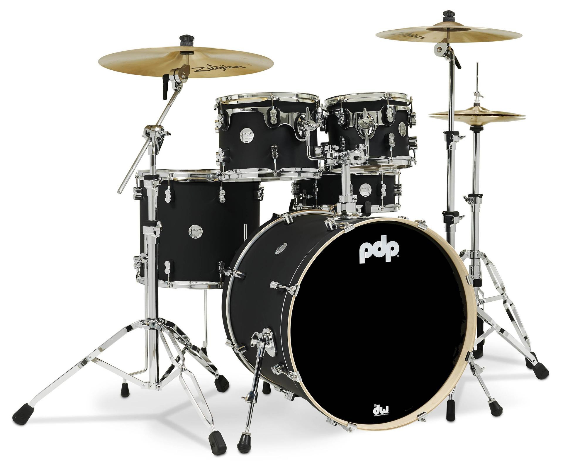 Levně PDP Concept Maple 5 Piece Set Satin Black Finish Ply