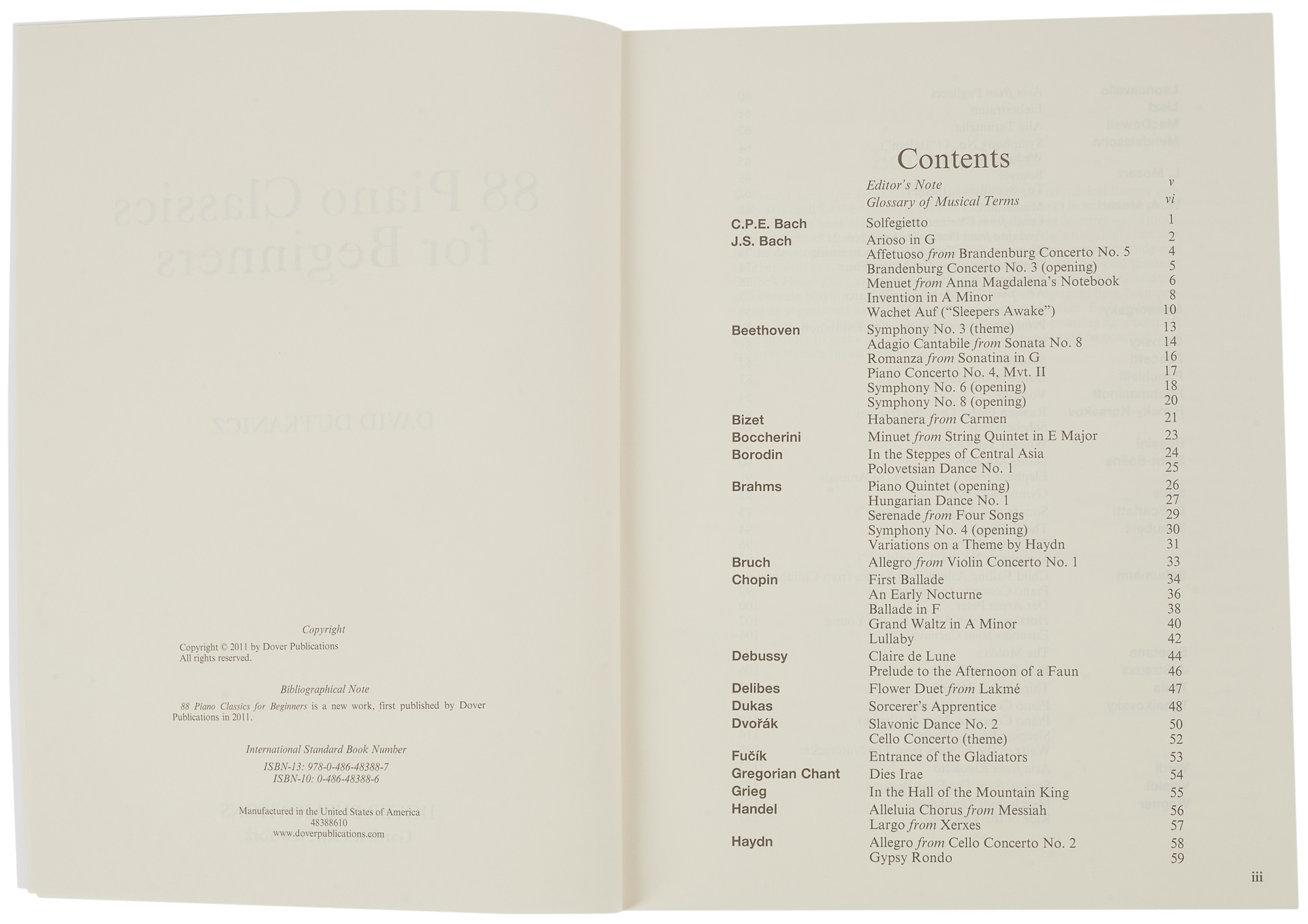 MS 88 Piano Classics For Beginners (obrázek 3)