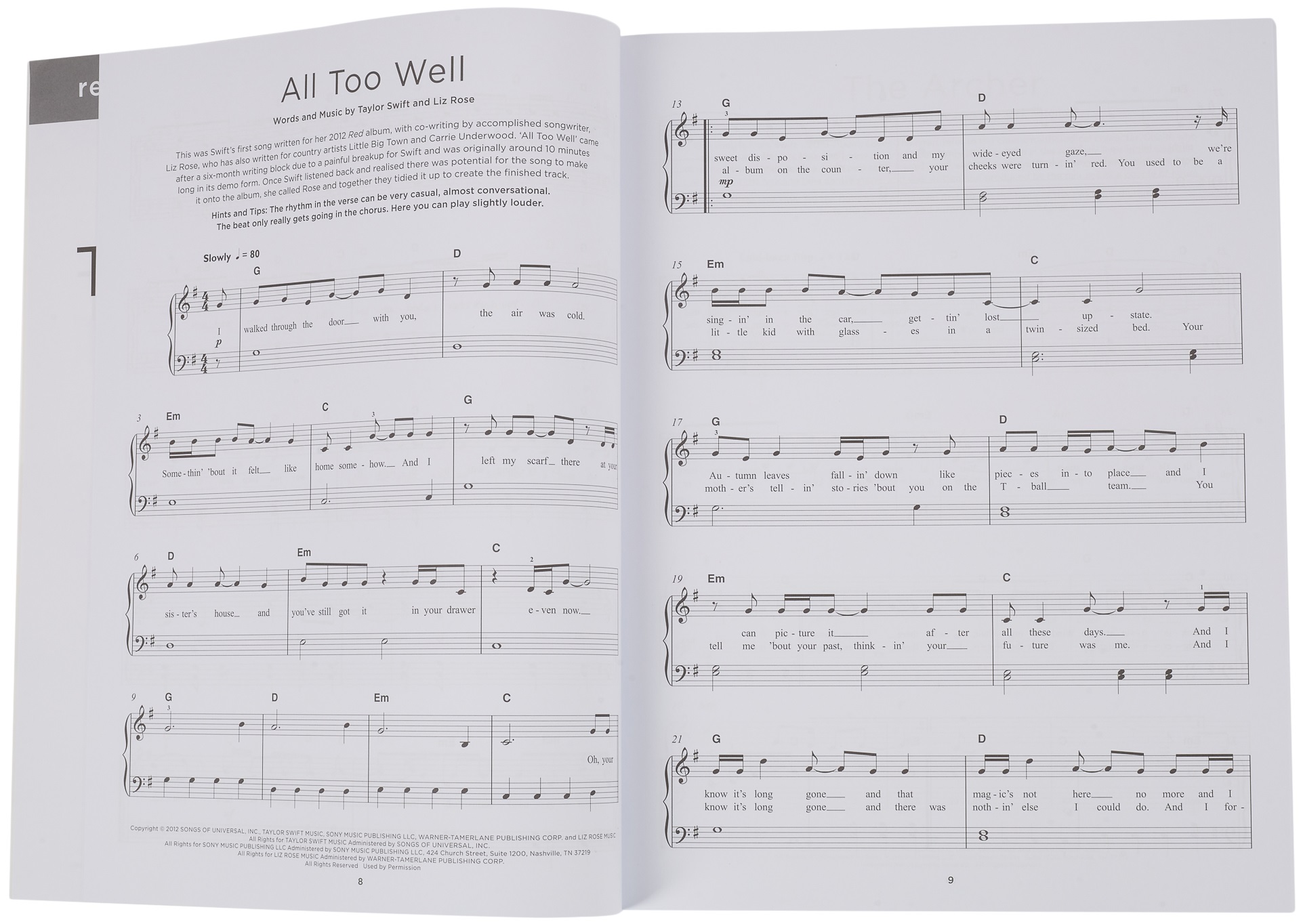 MS Really Easy Piano: 40 Taylor Swift Songs (obrázek 4)