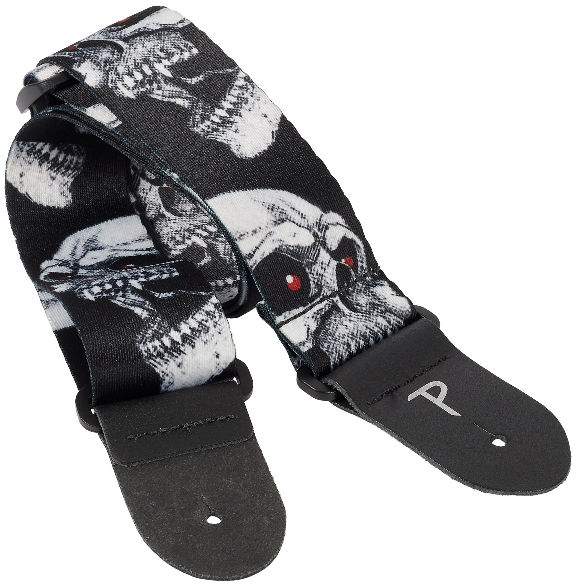 Levně Perri's Leathers 7668 Polyester White Skulls