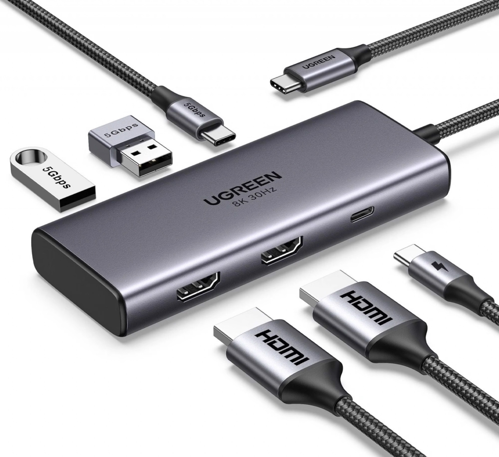 Levně Ugreen 15852 USB-C Multifunkční adaptér