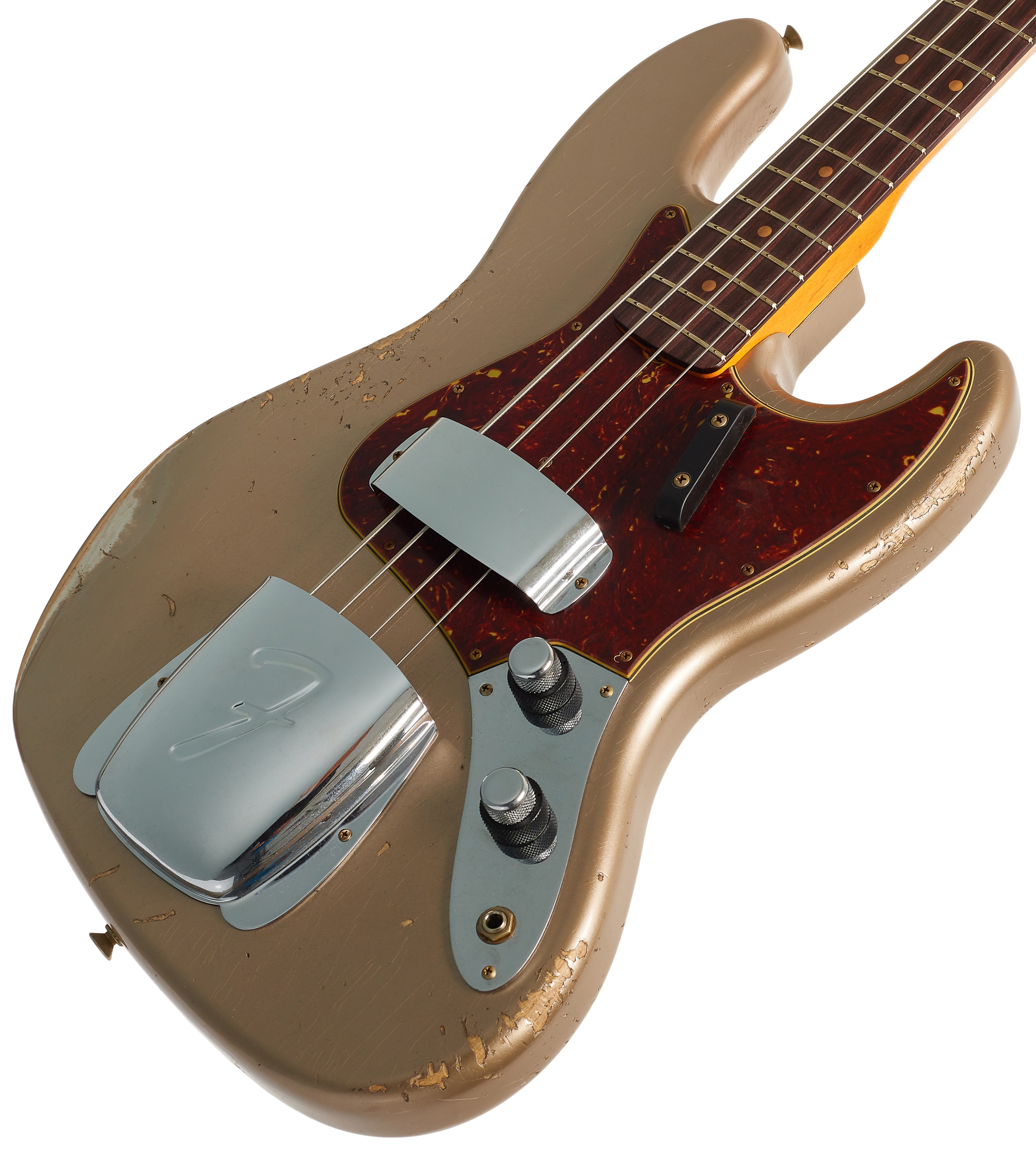 Fender Custom Shop 61 Jazz Bass Heavy Relic Shoreline Gold (obrázek 3)