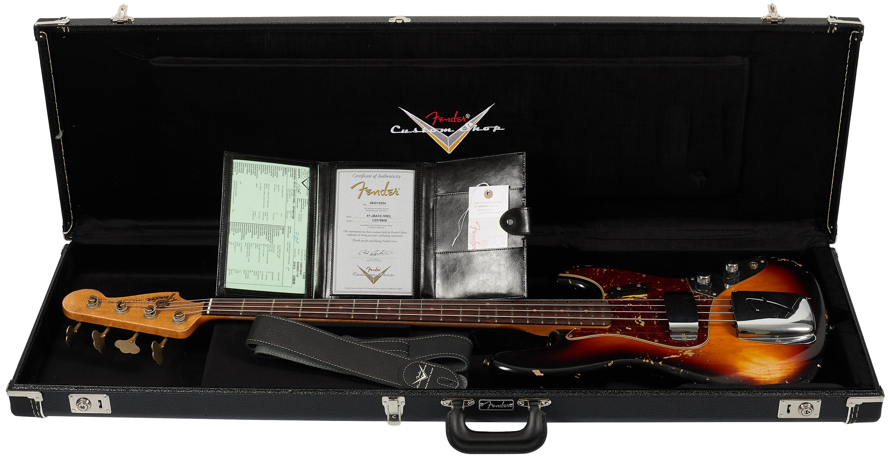 Fender Custom Shop 61 Jazz Bass Heavy Relic 3-Color Sunburst (obrázek 6)