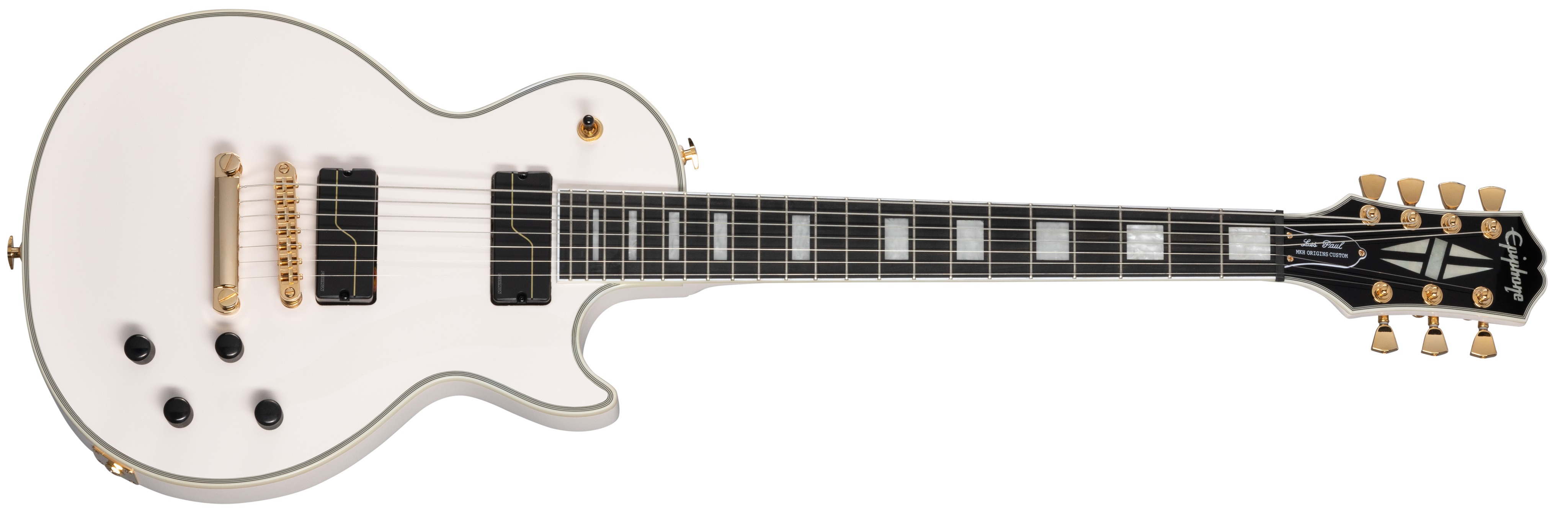 Levně Epiphone Matt Heafy Origins Les Paul Custom 7 Bone White