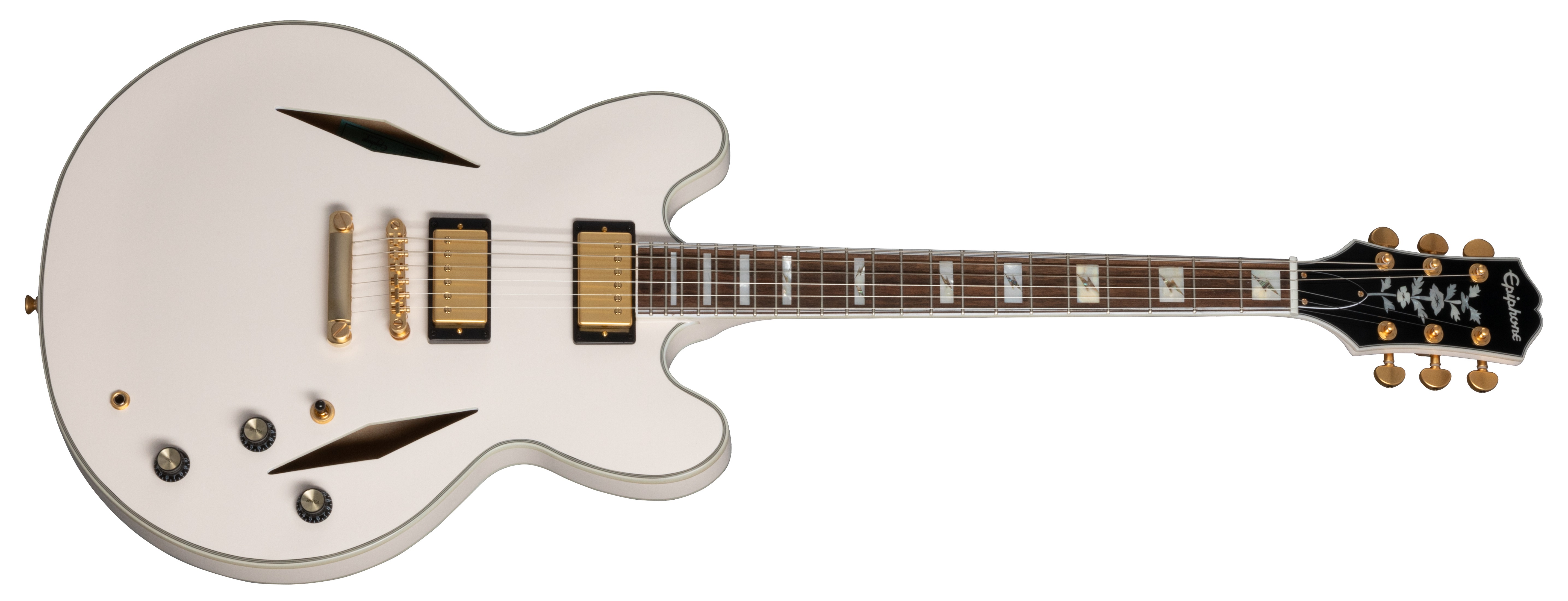 Levně Epiphone Emily Wolfe “White Wolfe” Sheraton Aged Bone White