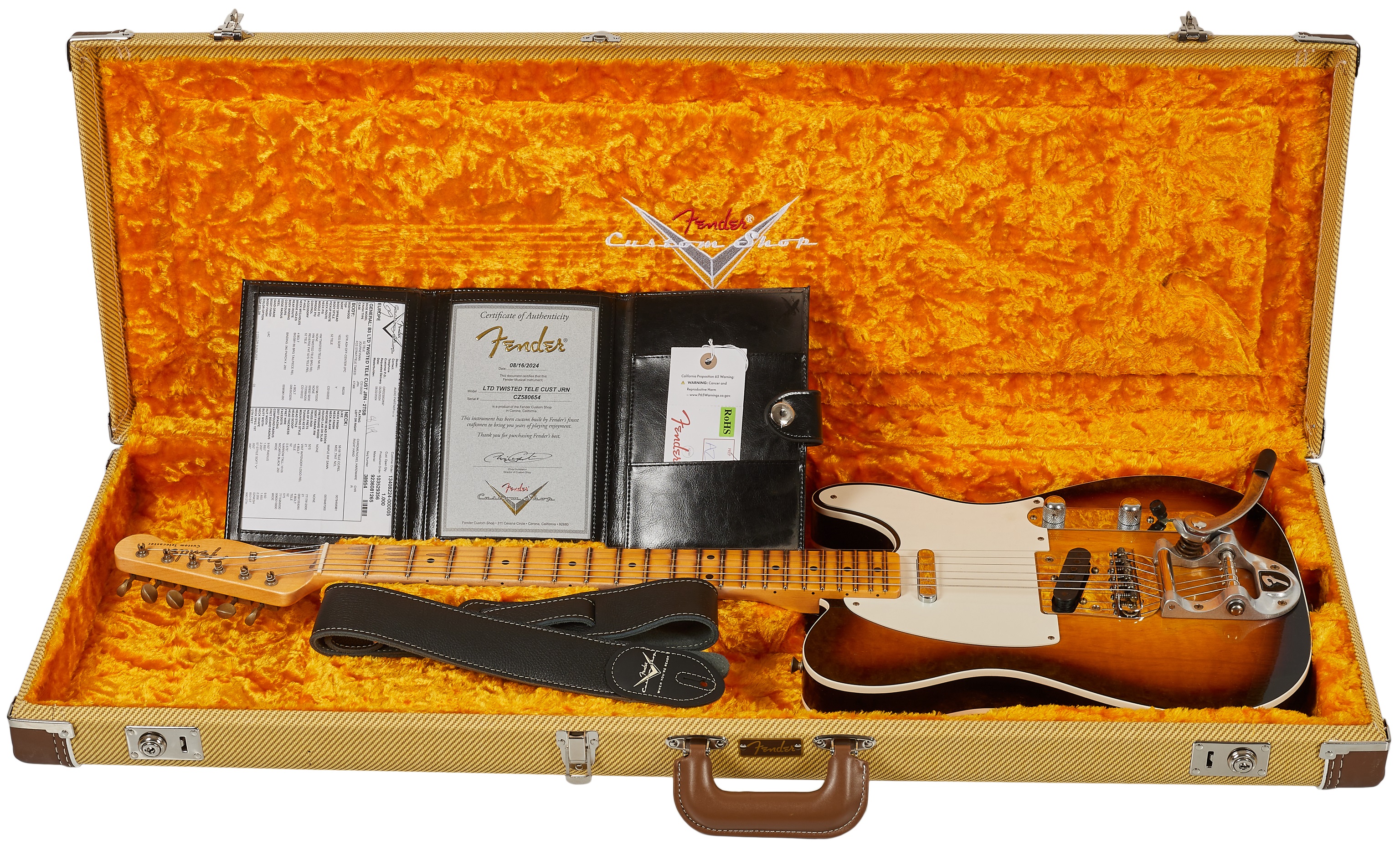 Fender Custom Shop Twisted Telecaster Custom JRN Relic 2-Color Sunburs (obrázek 6)
