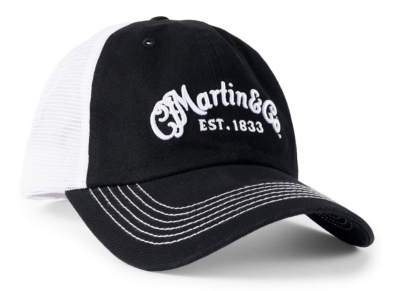Levně Martin Baseball Cap Black/White Mesh/White Logo