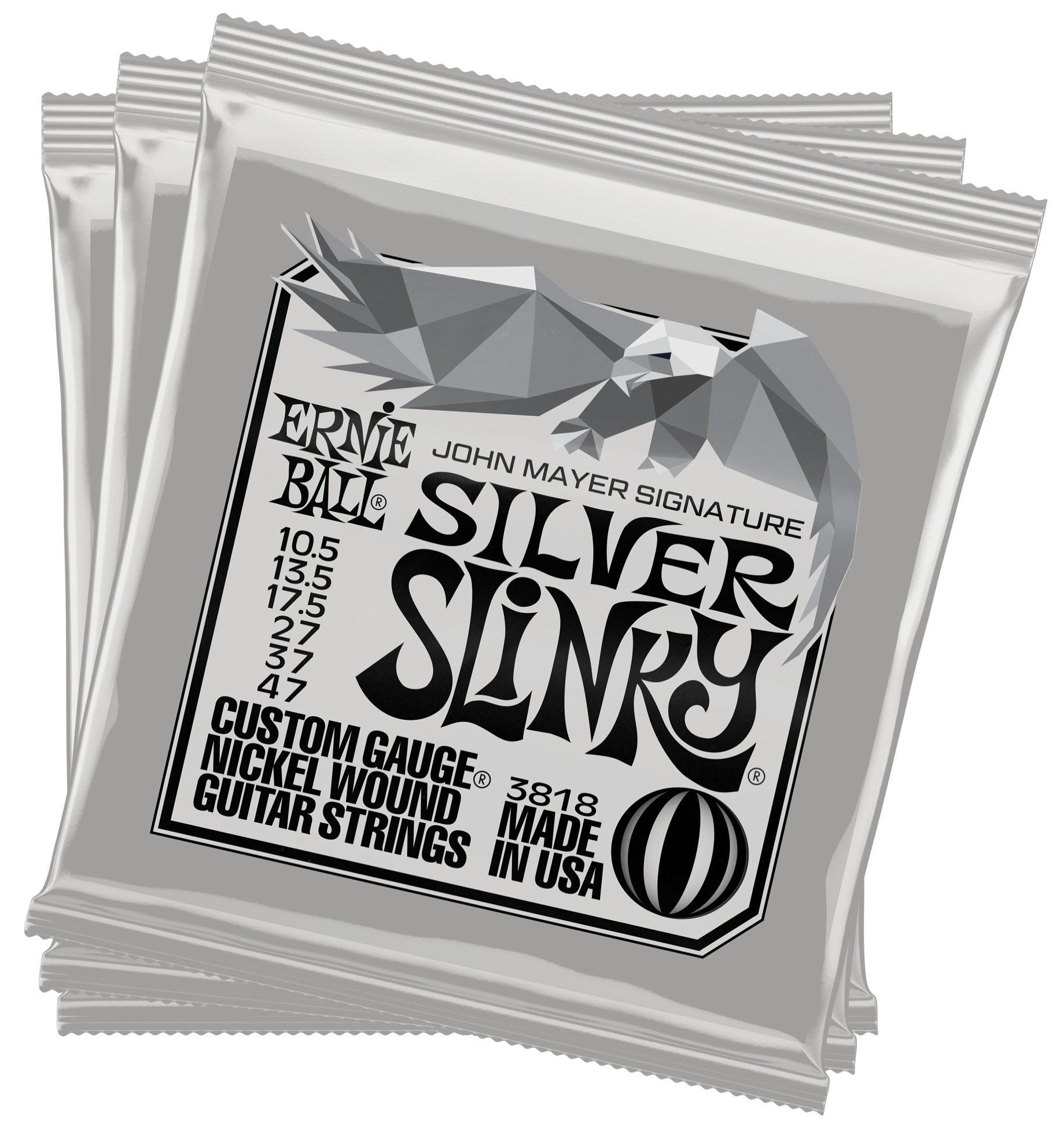 Ernie Ball John Mayer Silver Slinky 3-pack Tin (obrázek 4)