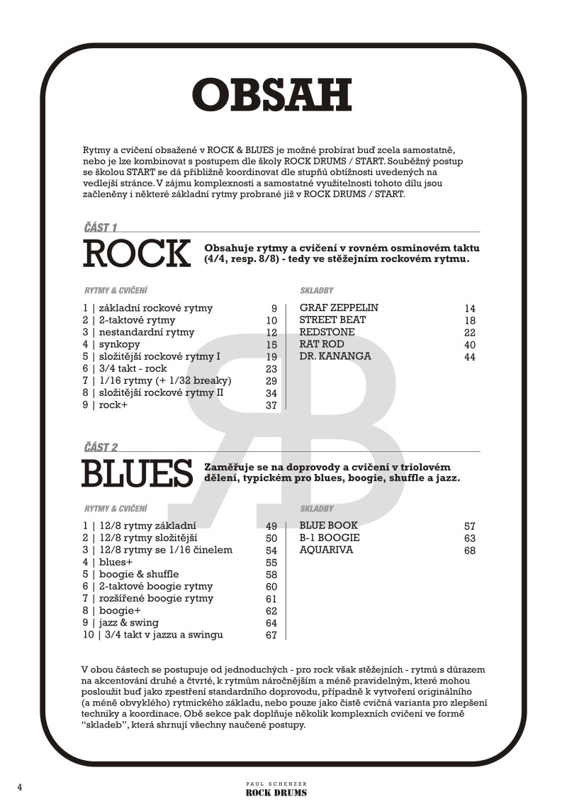 KN Paul Schenzer - ROCK DRUMS II / ROCK & BLUES (obrázek 3)