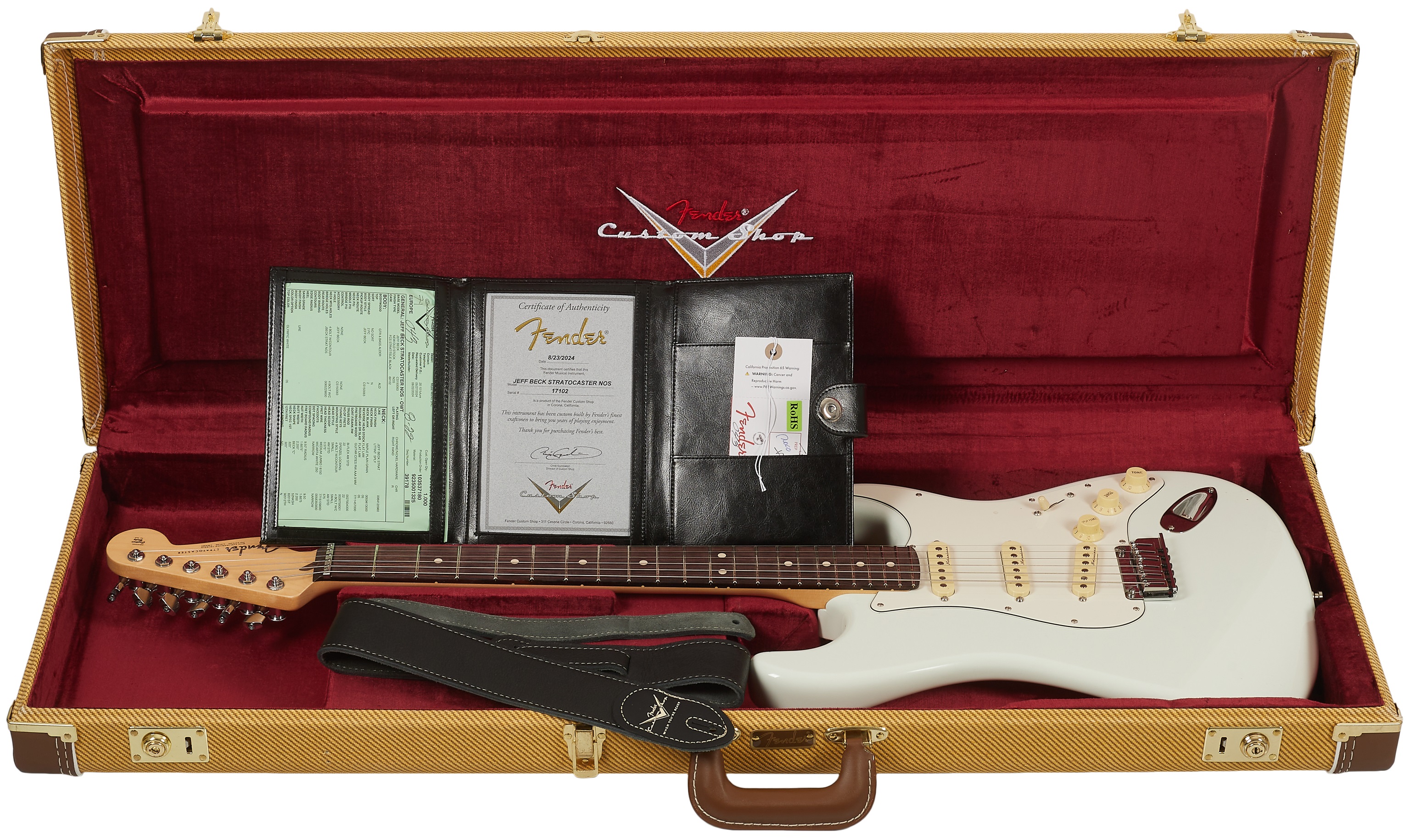 Fender Custom Shop Jeff Beck Signature Stratocaster RW Olympic White (obrázek 6)
