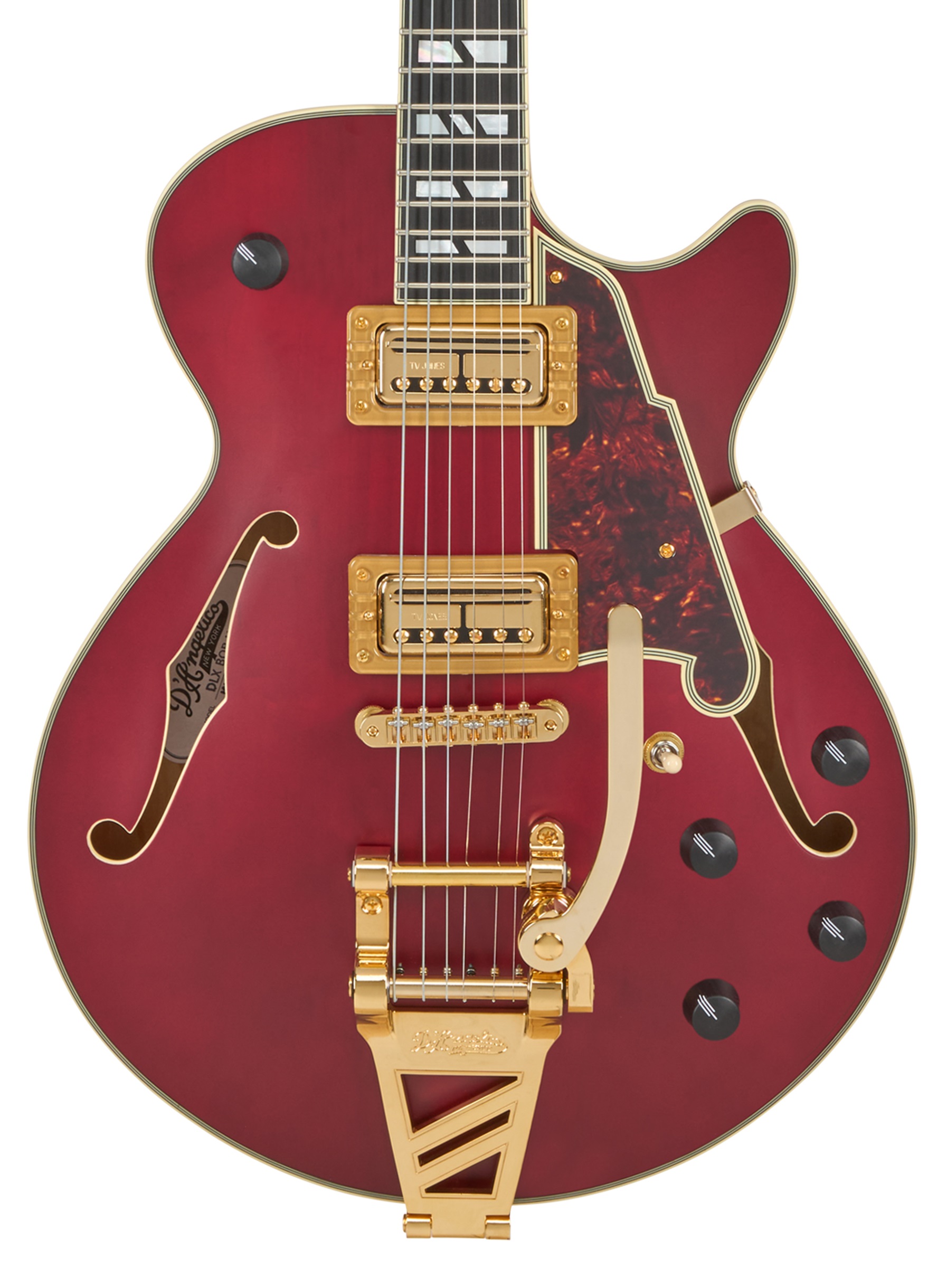 D'Angelico Deluxe Bob Weir 3 Satin Trans Wine (obrázek 3)