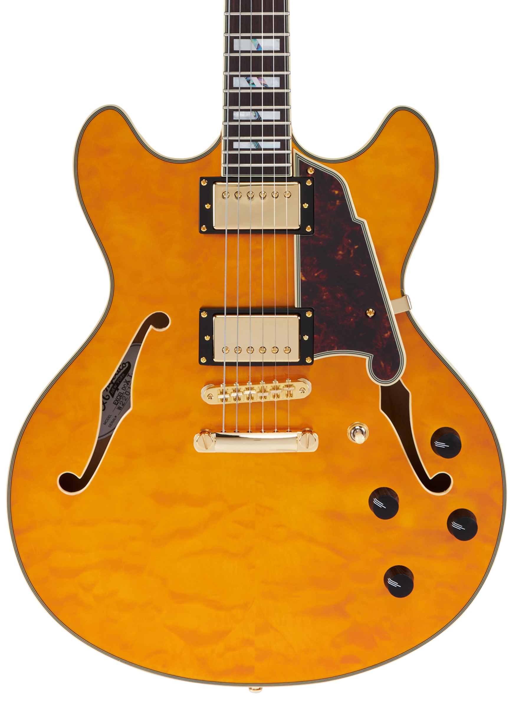 D'Angelico Excel DC XT Vintage Natural Quilt (obrázek 3)