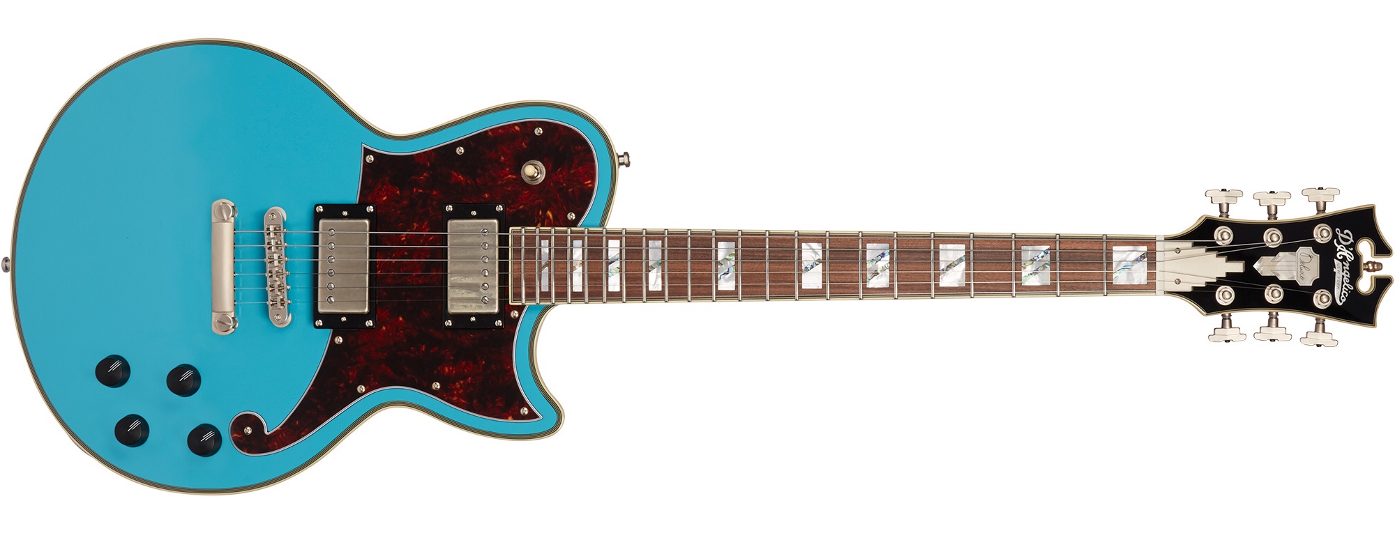 Levně D'Angelico Deluxe Brandon Niederauer Atlantic Sonic Blue