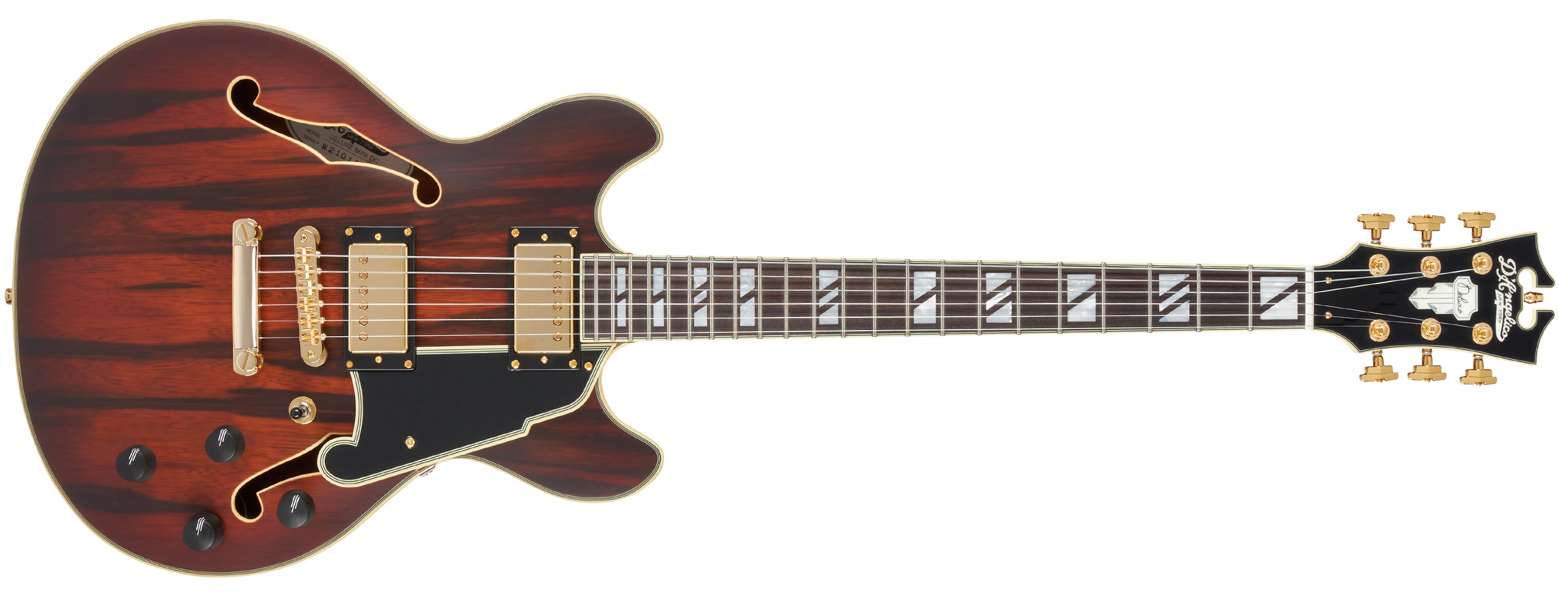 Levně D'Angelico Deluxe Mini DC Satin Brown Burst