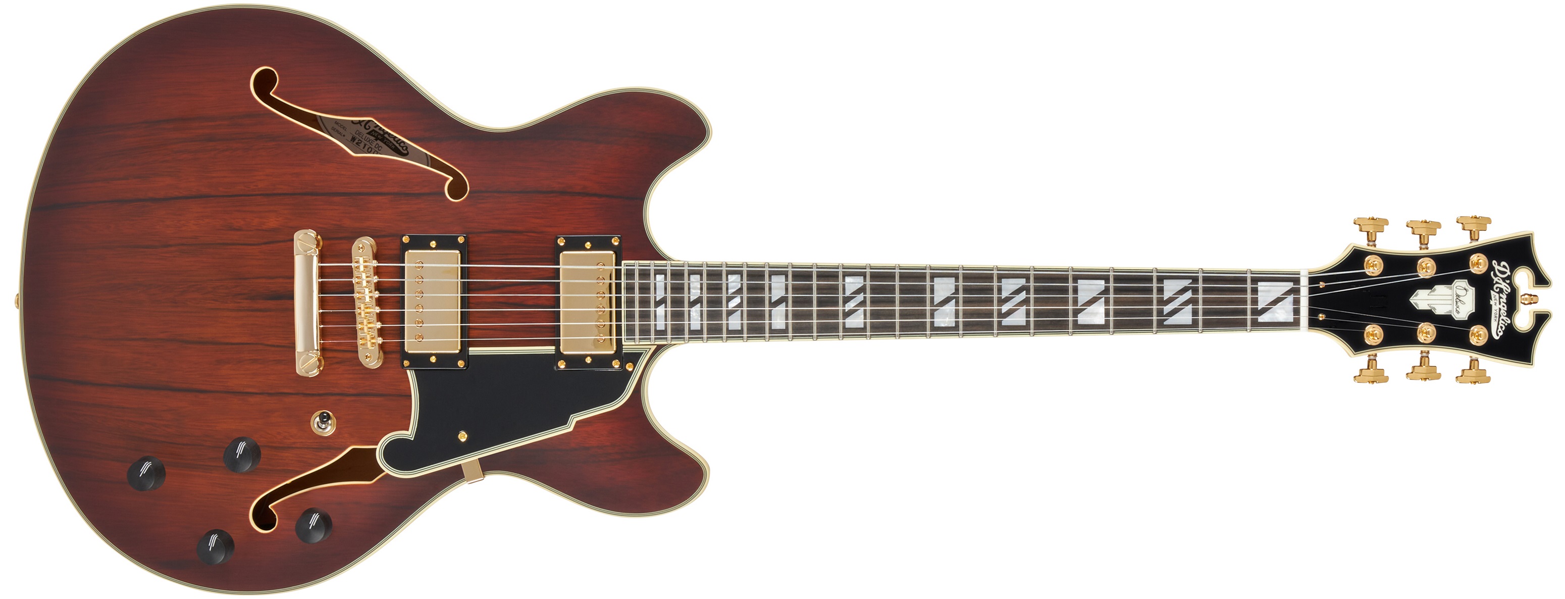 Levně D'Angelico Deluxe DC Satin Brown Burst