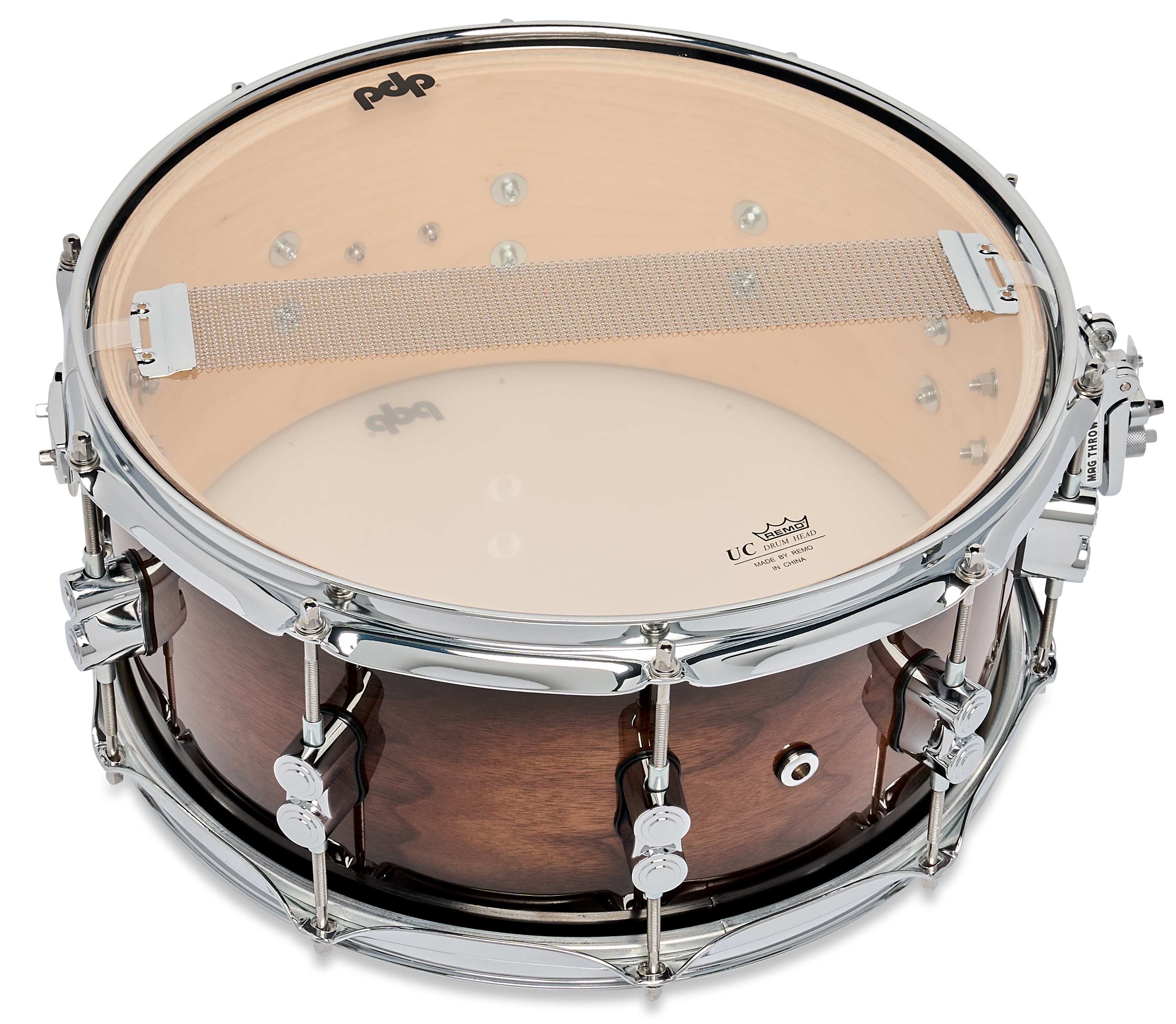 PDP 14" x 6,5" Concept Maple Exotic Walnut to Charcoal Snare Drum (obrázek 5)