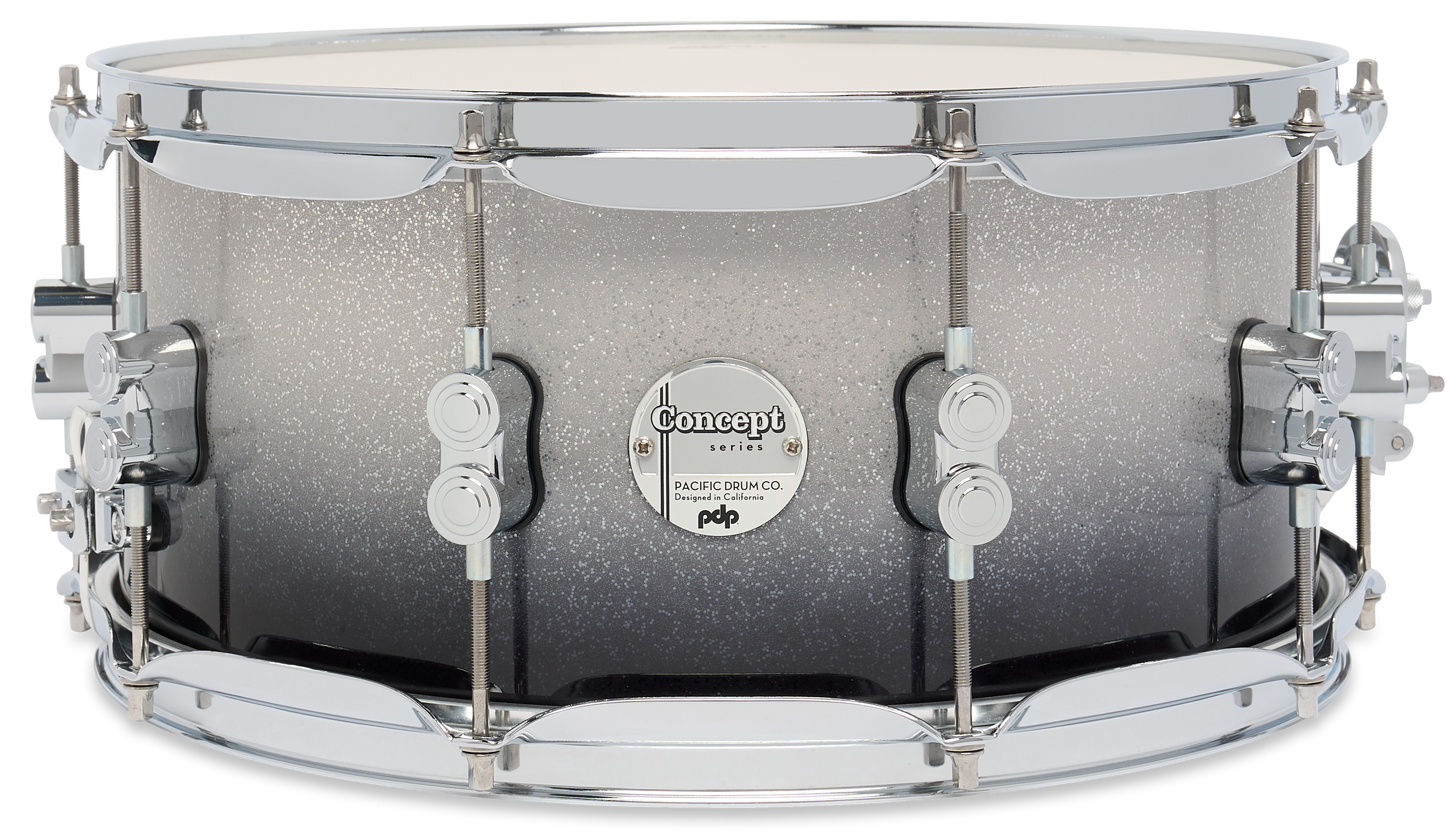Levně PDP 14" x 6,5" Concept Maple Silver to Black Fade Lacquer