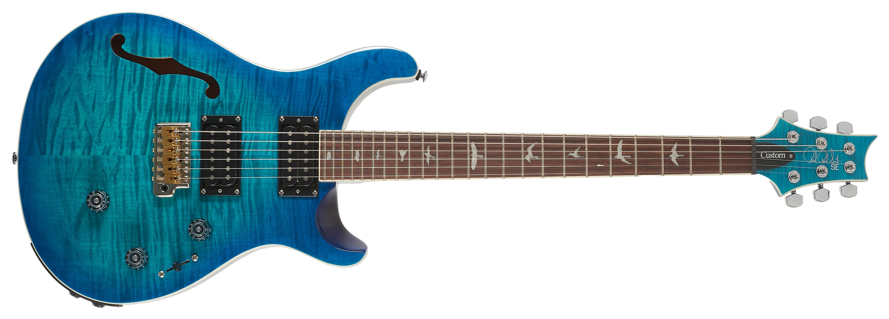 PRS SE Custom 24 Semi-Hollow Piezo Lake Blue