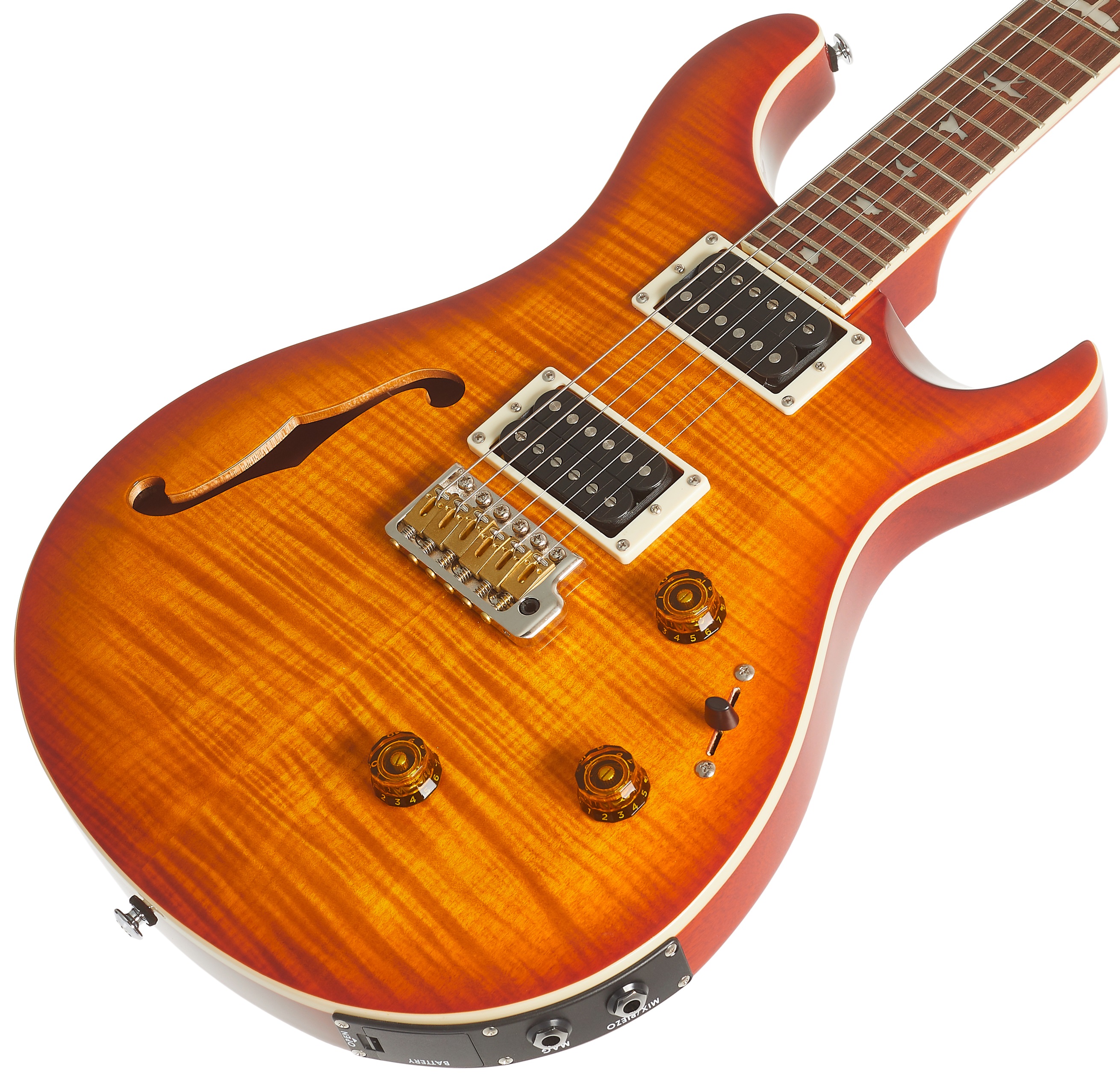 PRS SE Custom 24 Semi-Hollow Piezo Vintage Sunburst (použité) (obrázek 3)