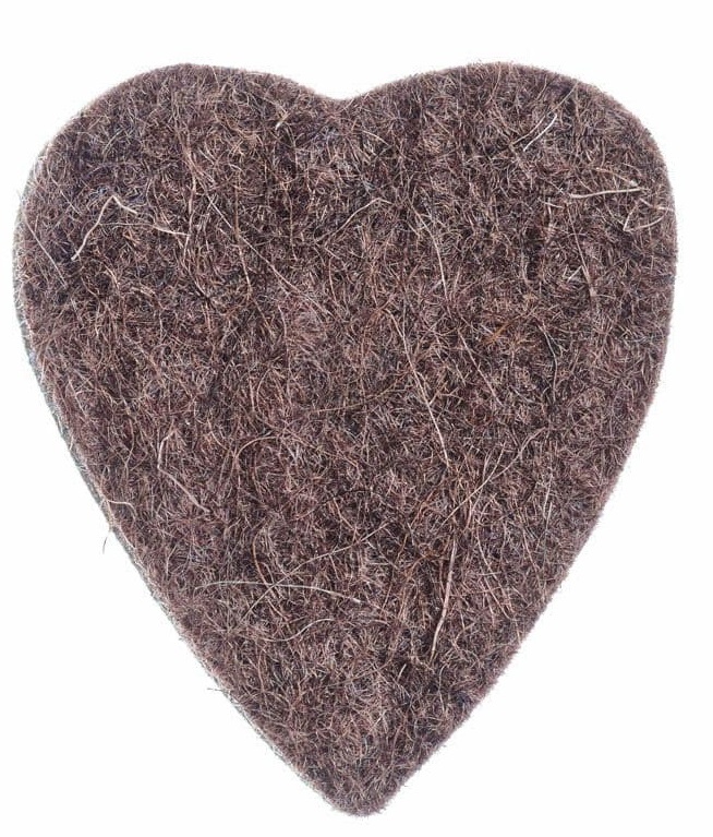 Levně Timber Tones Felt Tones Heart Brown Wool Felt