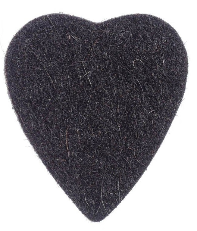 Levně Timber Tones Felt Tones Heart Black Wool Felt