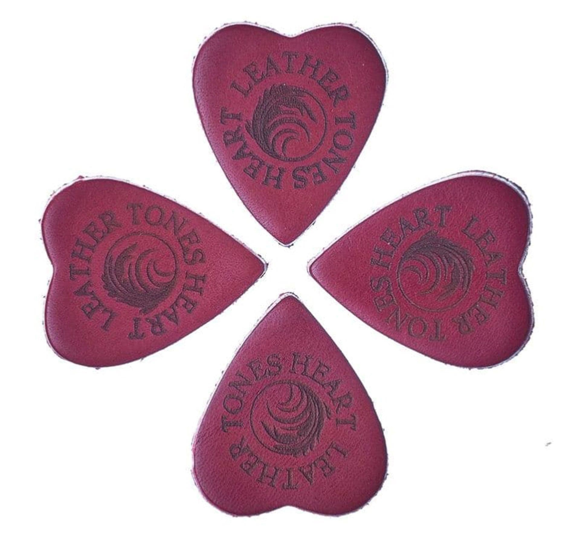 Levně Timber Tones Leather Tones Heart Cognac Leather 4-Pack