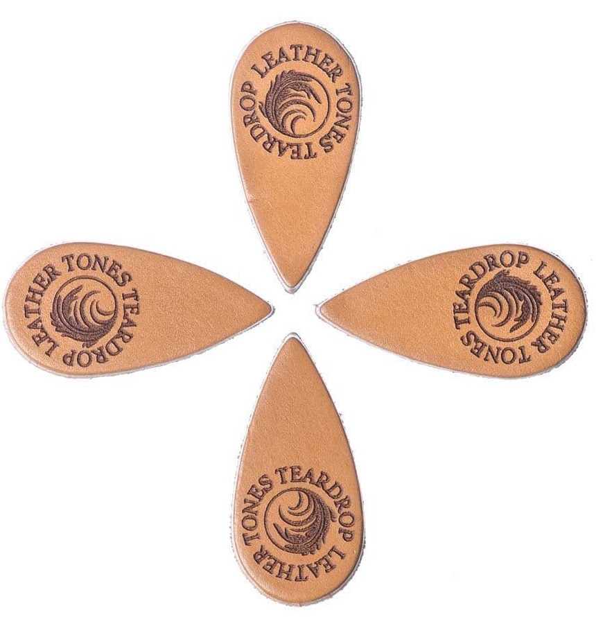 Levně Timber Tones Leather Tones Teardrop Cognac Leather 4-Pack