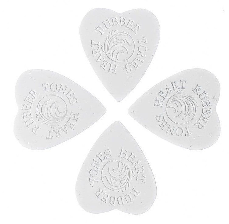 Levně Timber Tones Rubber Tones Heart White Silicon 4-Pack