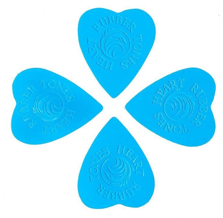 Levně Timber Tones Rubber Tones Heart Blue Silicon 4-Pack