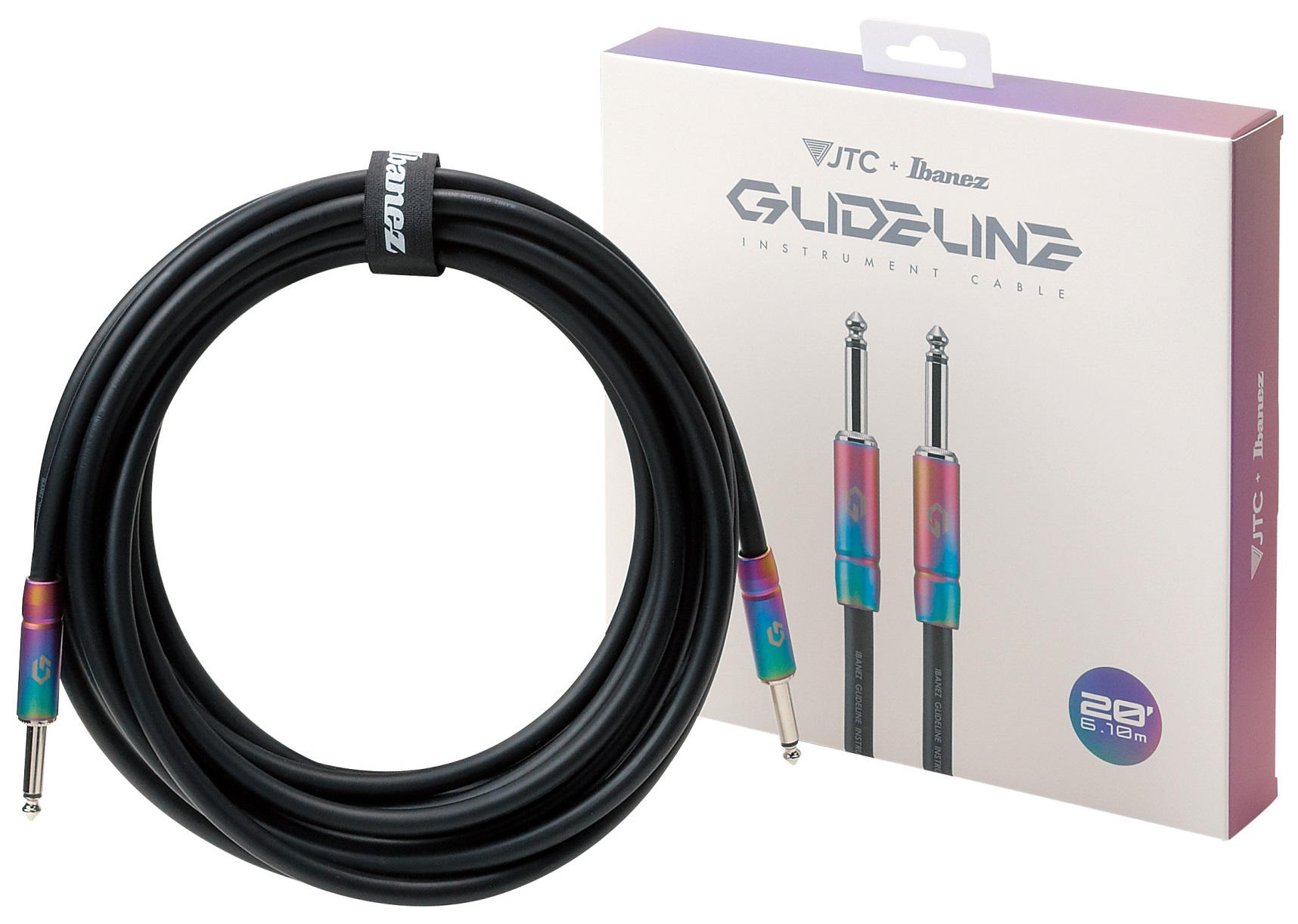 Ibanez GLIDELINE Series Instrument Cable 6,10 m 2 Straight Plugs, Blac (obrázek 3)